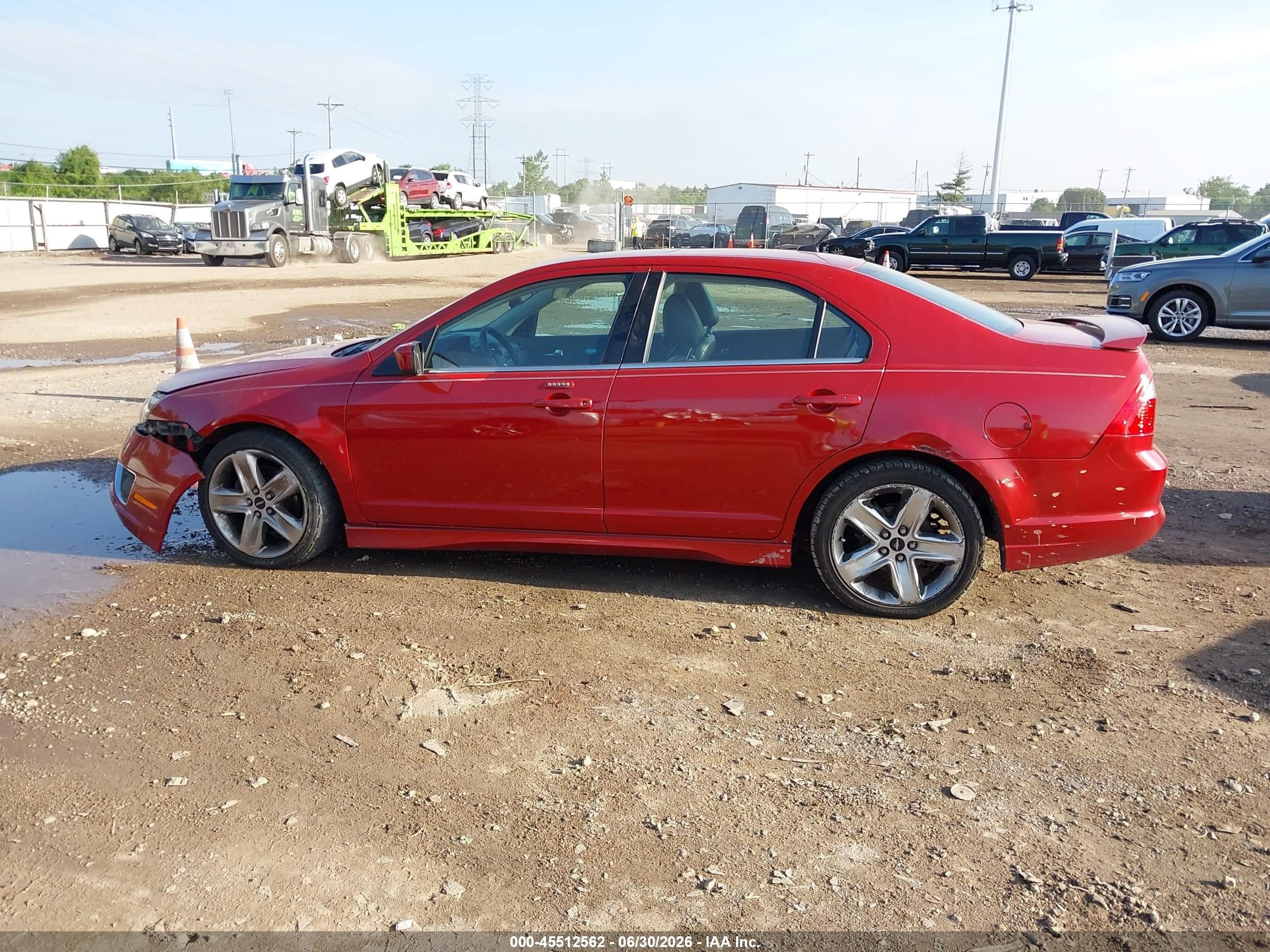 2010 Ford Fusion Sport Red vin: 3FAHP0KC7AR232155