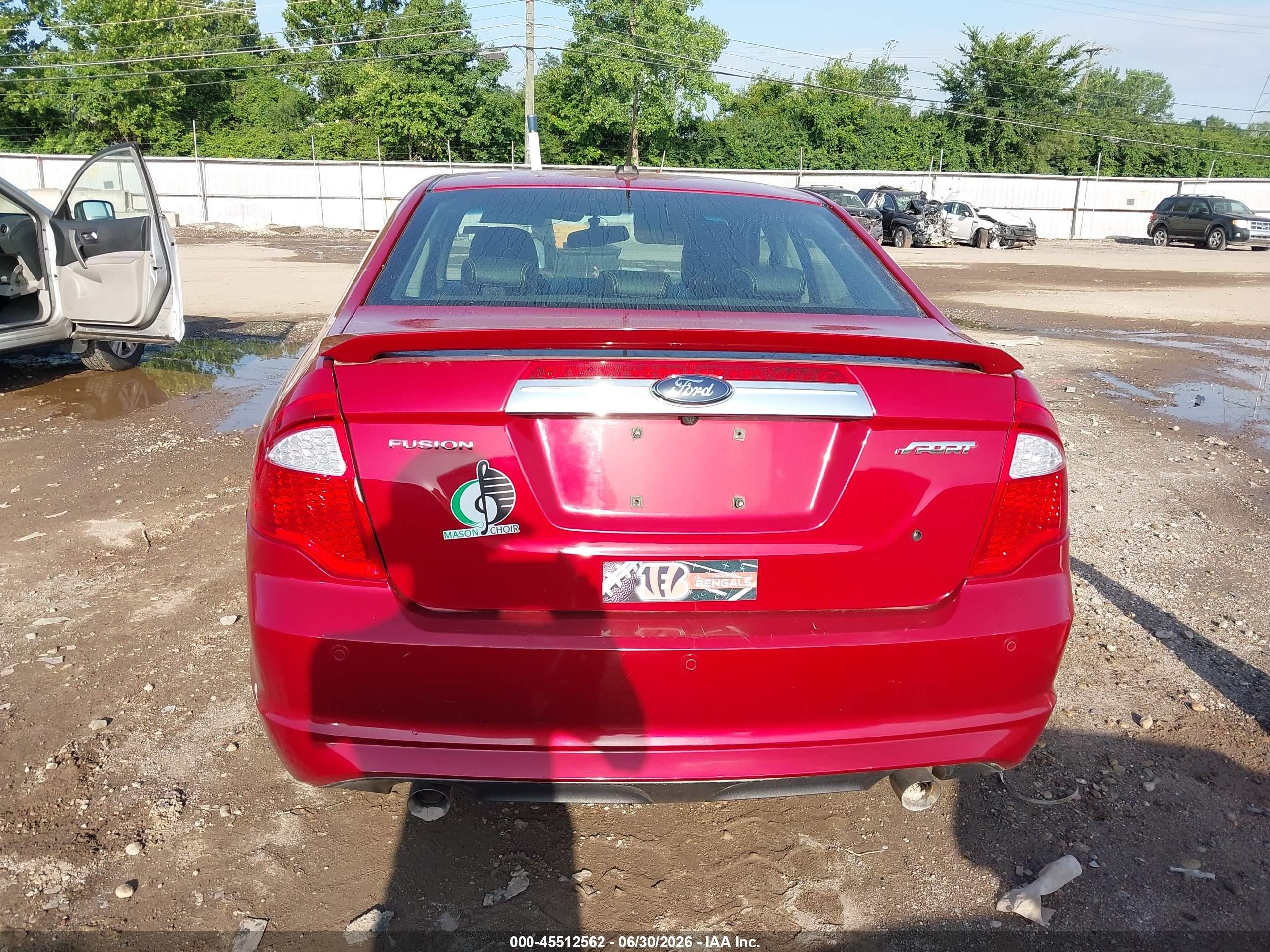 2010 Ford Fusion Sport Red vin: 3FAHP0KC7AR232155