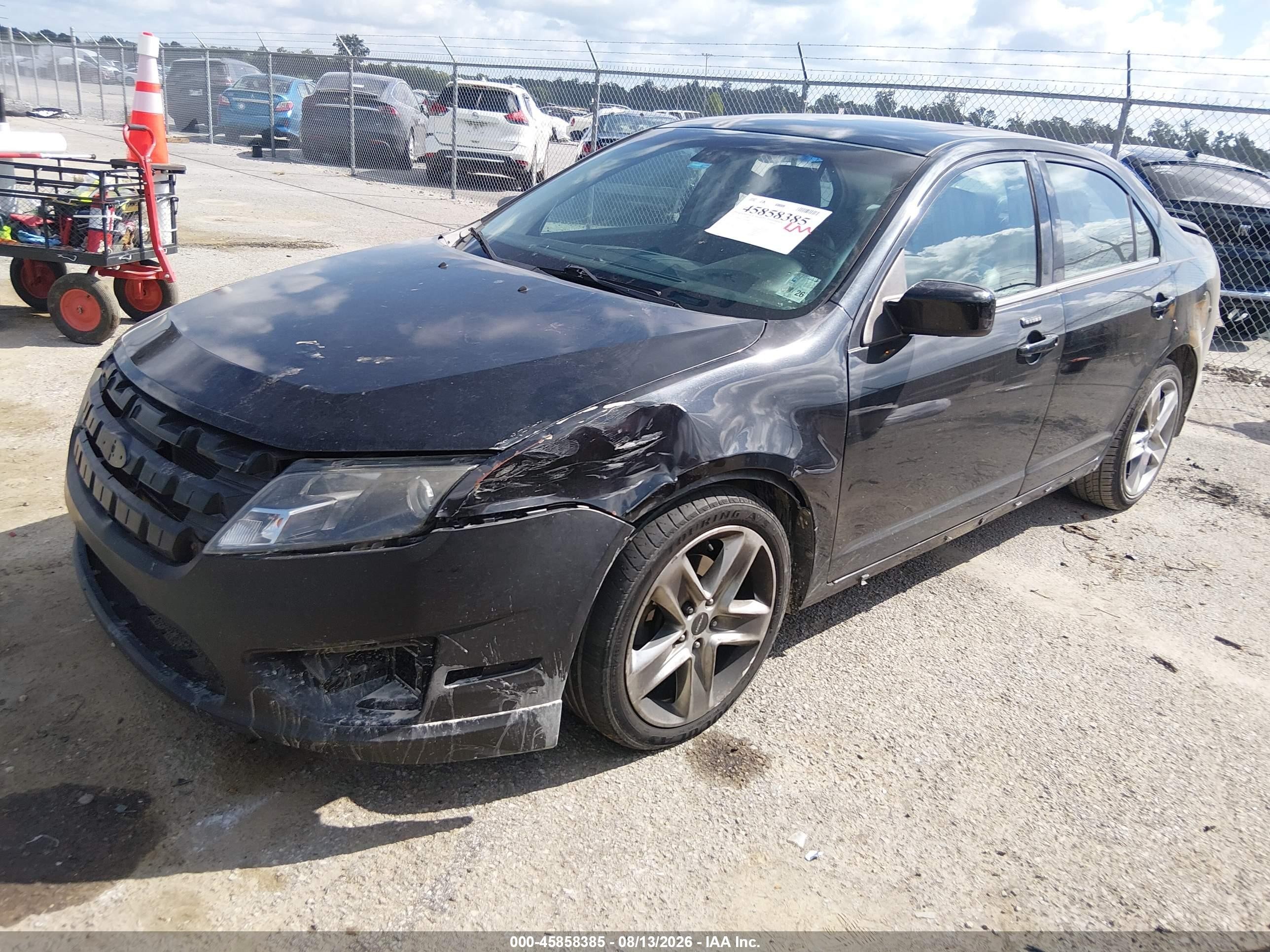 2012 Ford Fusion Sport Черный vin: 3FAHP0KC7CR443889