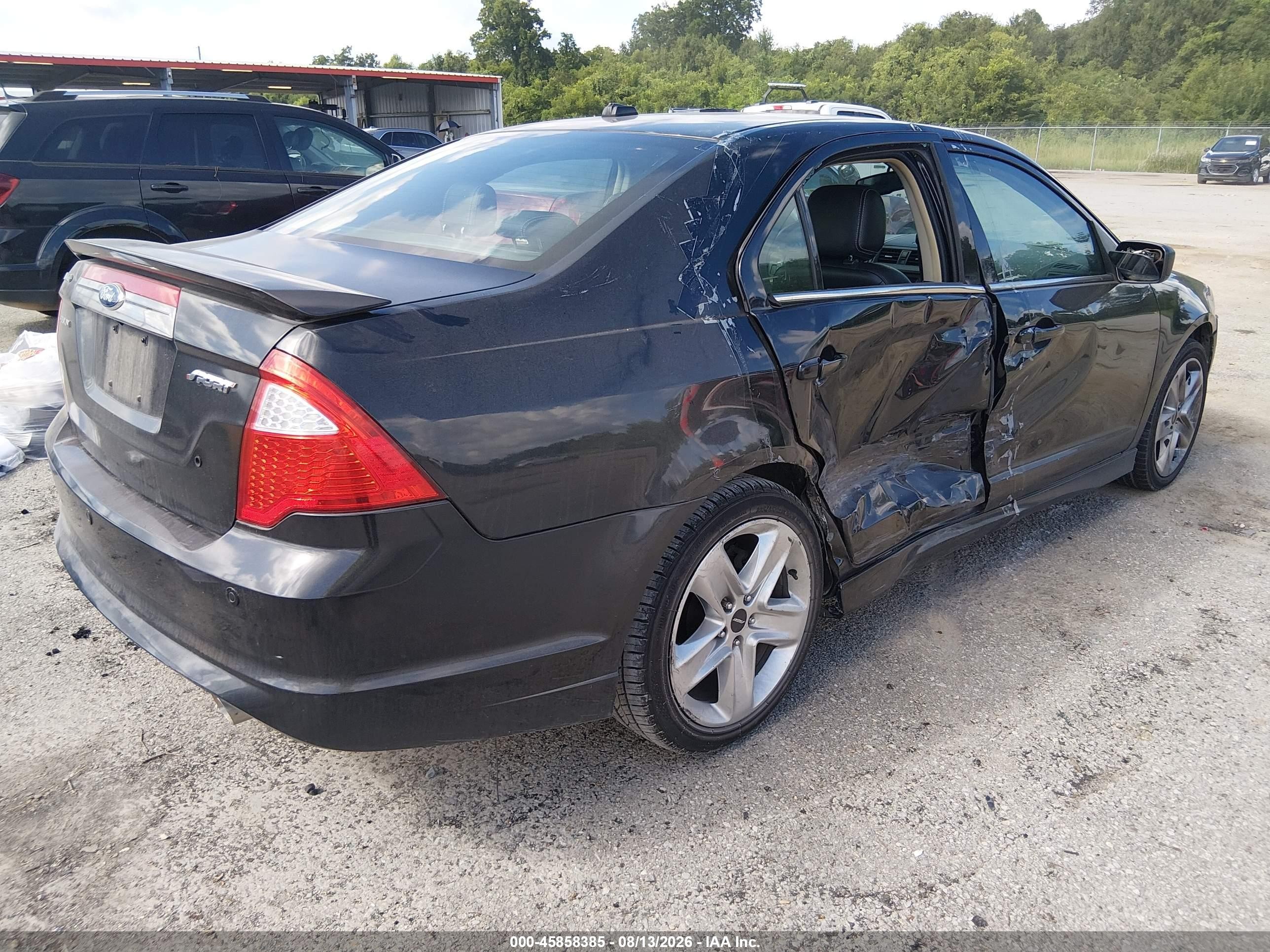 2012 Ford Fusion Sport Черный vin: 3FAHP0KC7CR443889