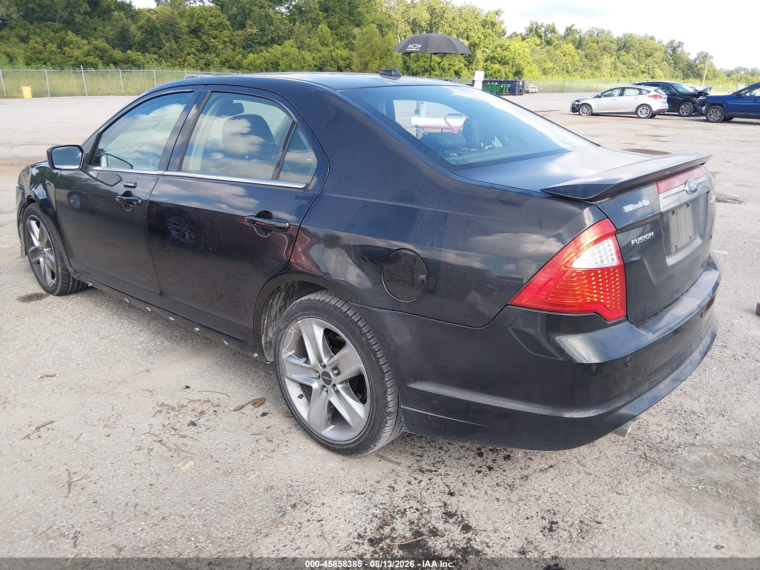 2012 Ford Fusion Sport Черный vin: 3FAHP0KC7CR443889