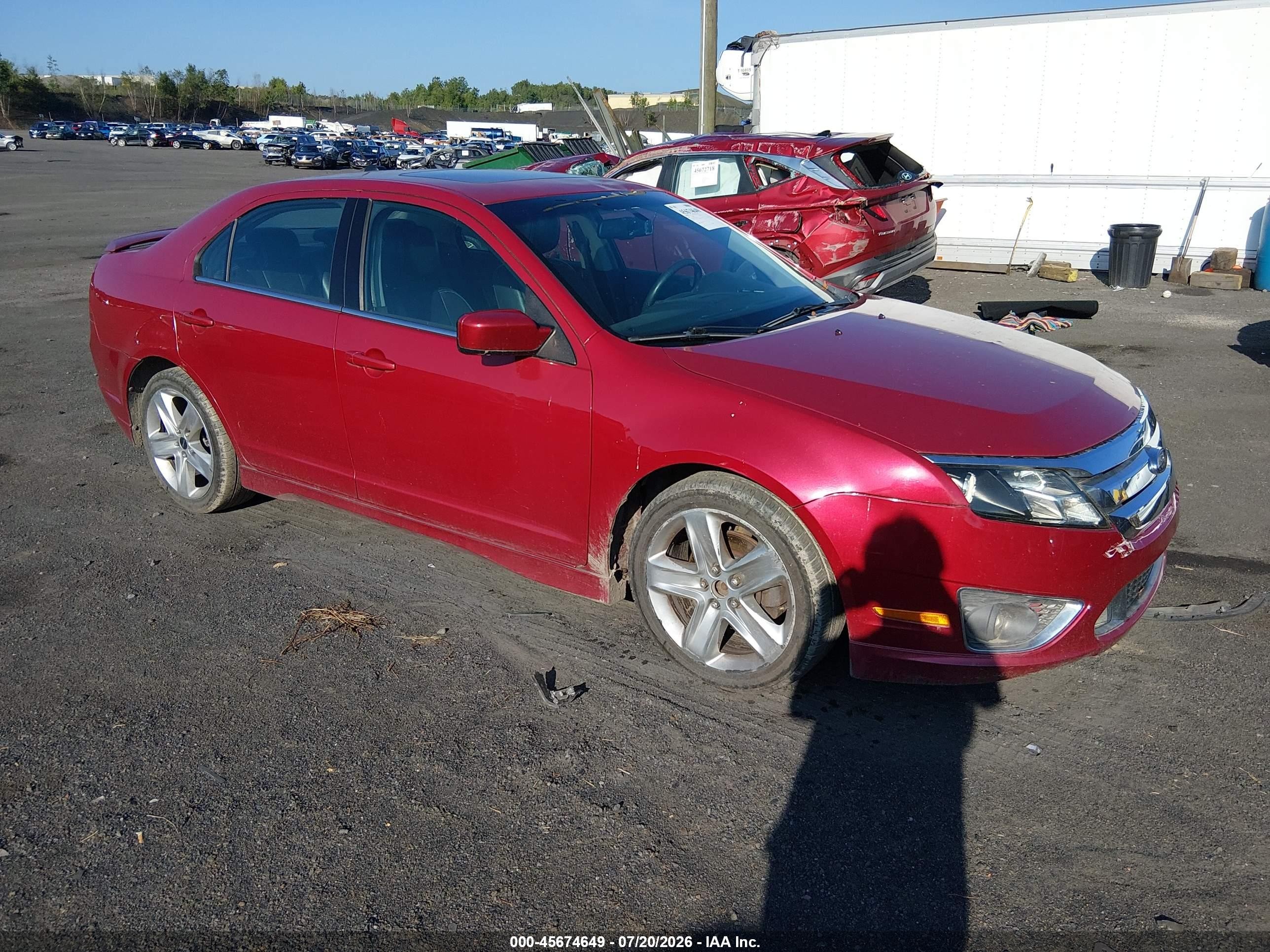 2010 Ford Fusion Sport Red vin: 3FAHP0KCXAR161310