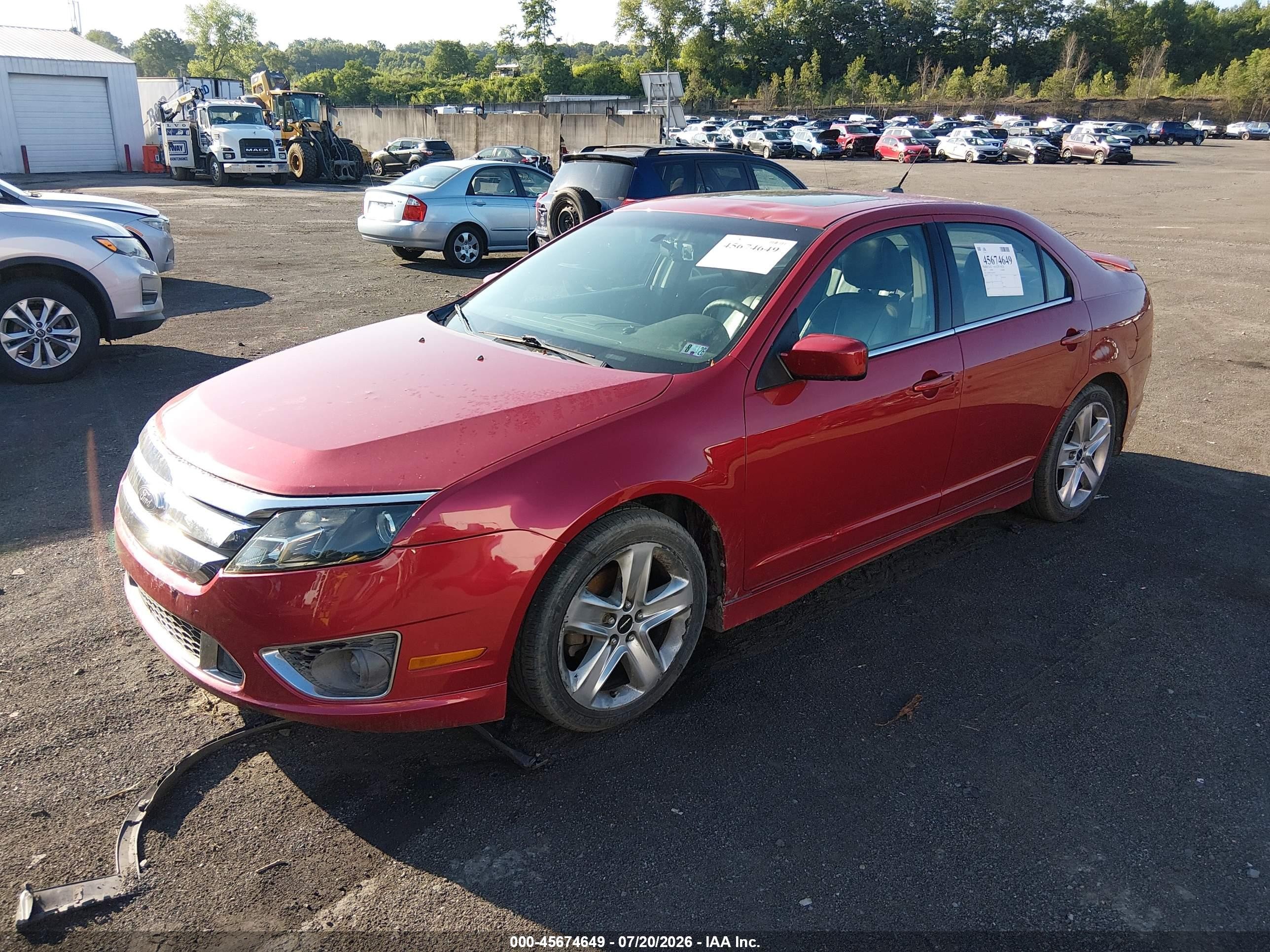 2010 Ford Fusion Sport Red vin: 3FAHP0KCXAR161310