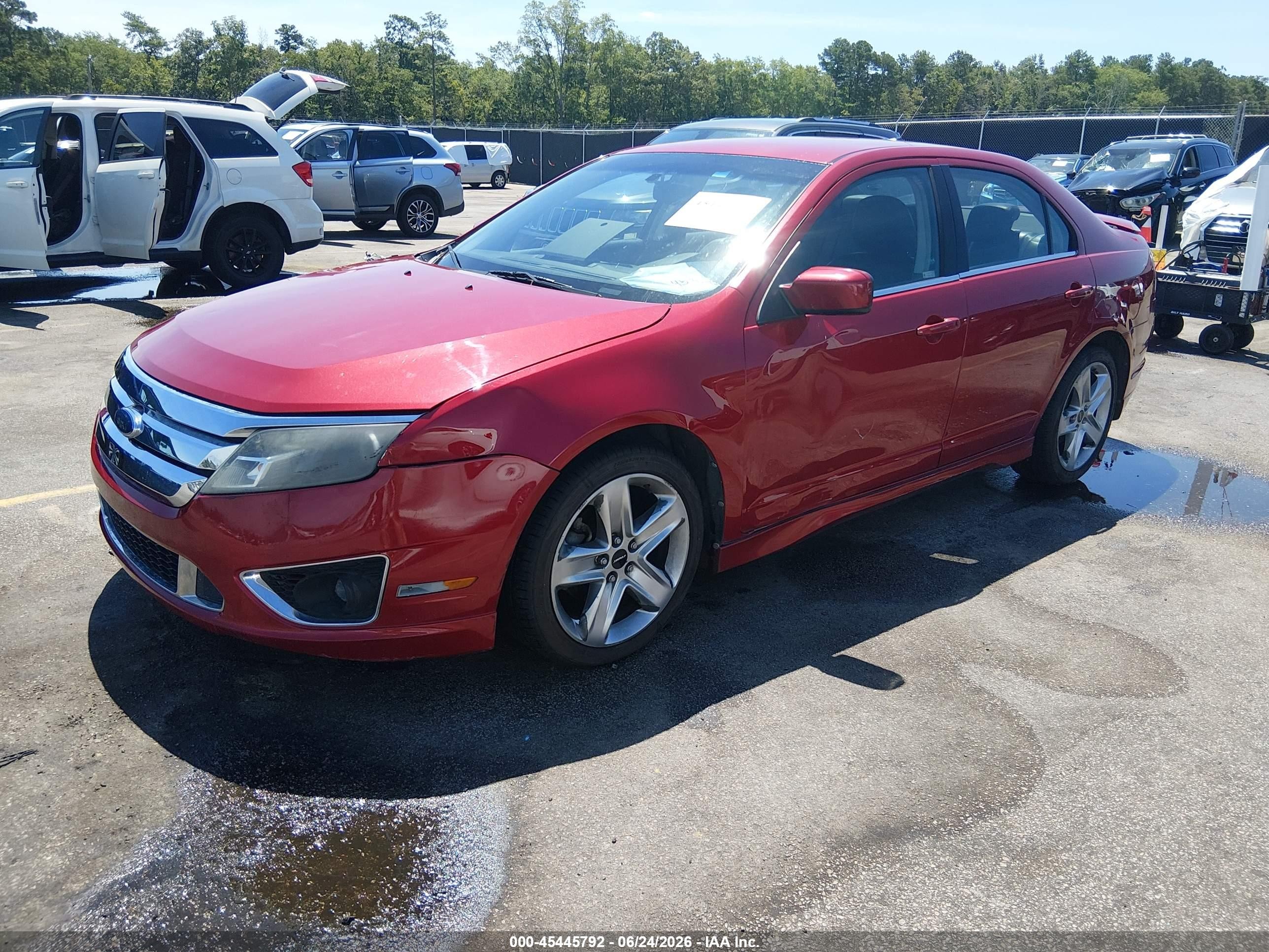 2010 Ford Fusion Sport Red vin: 3FAHP0KCXAR169455