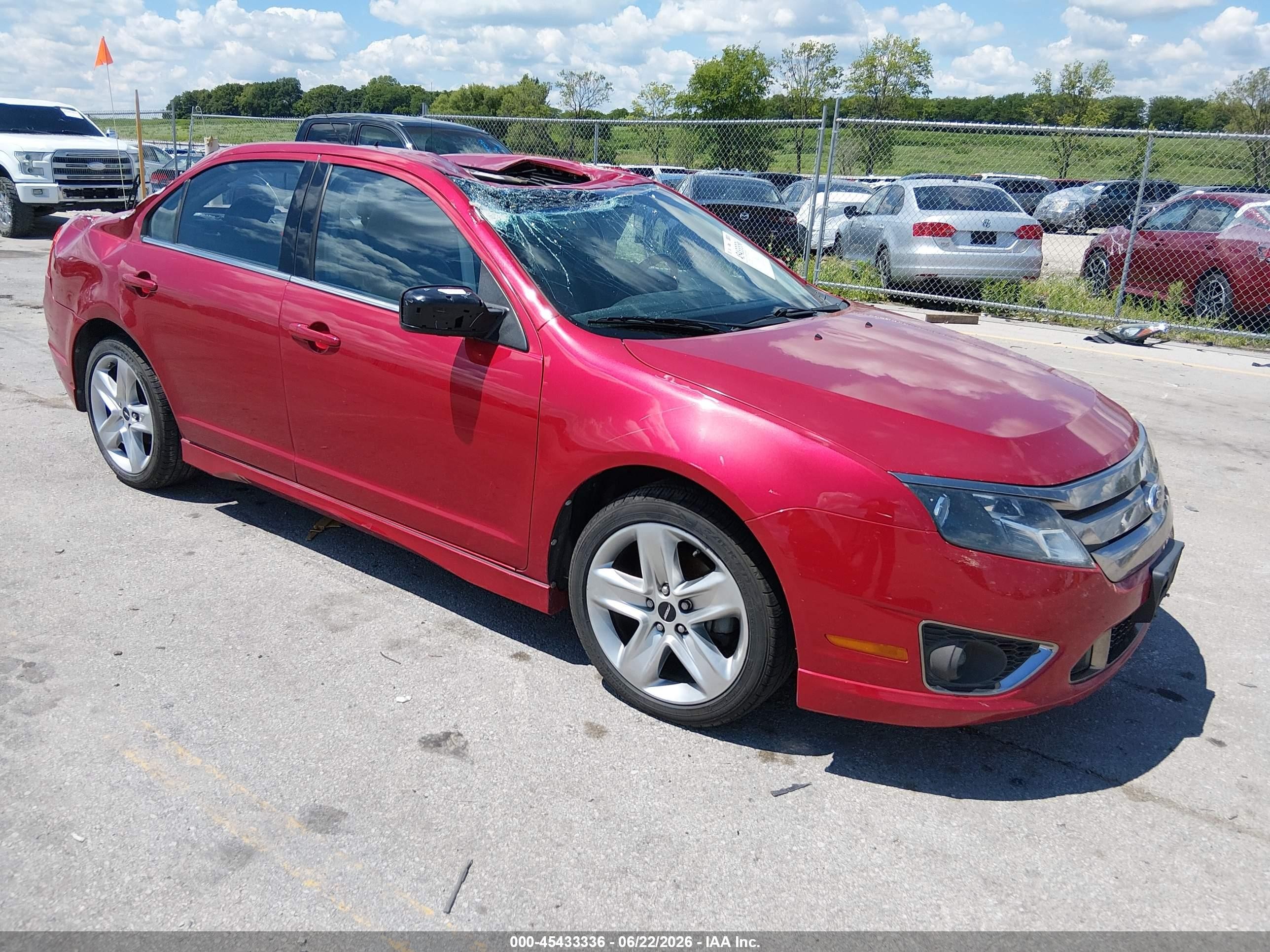 2012 Ford Fusion Sport Red vin: 3FAHP0KCXCR394039