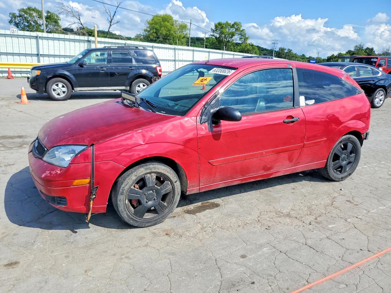 2005 Ford Focus Zx3 Red vin: 3FAHP31N25R116274