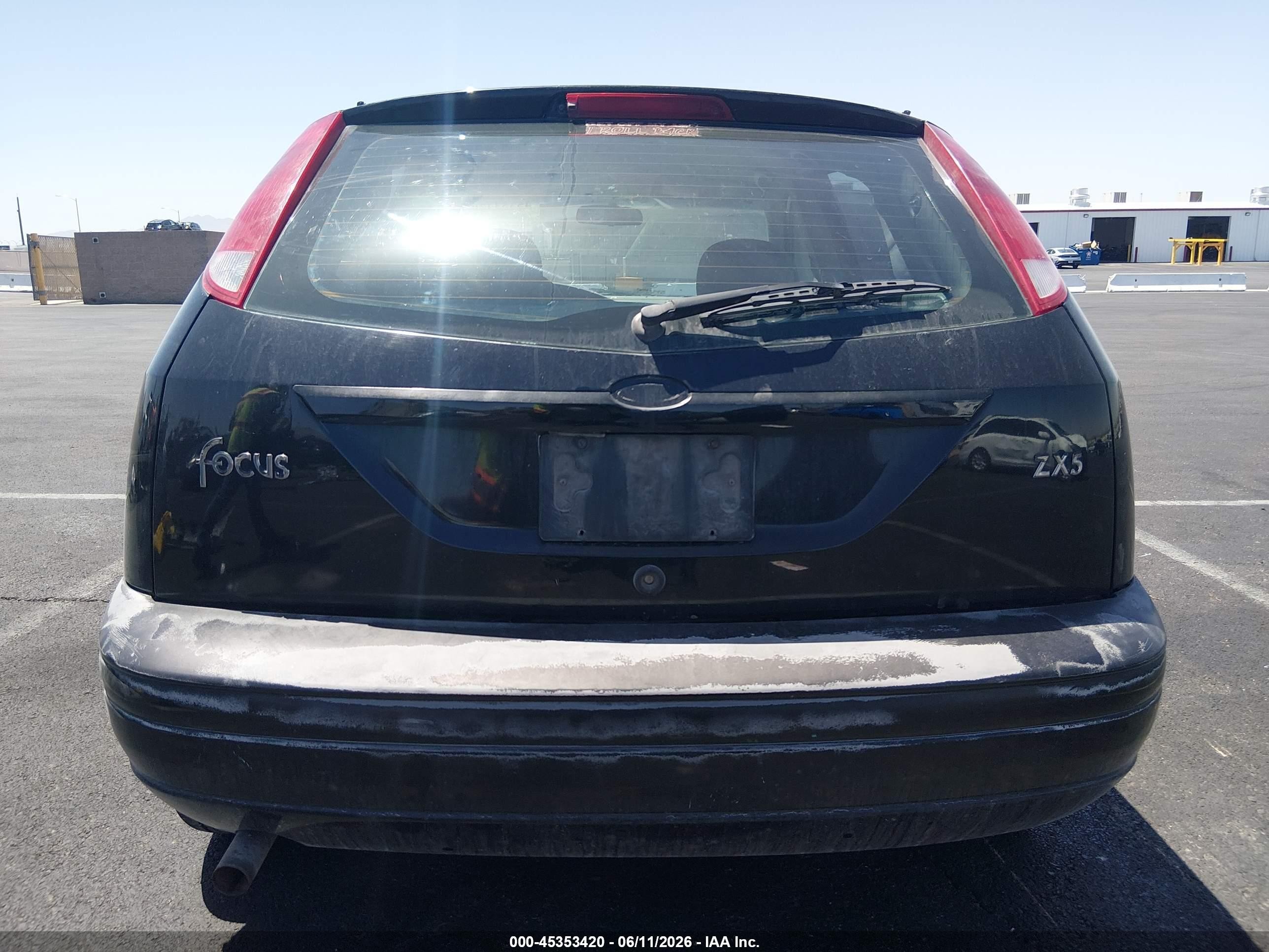 2003 Ford Focus Zx5 Black vin: 3FAHP37393R186020