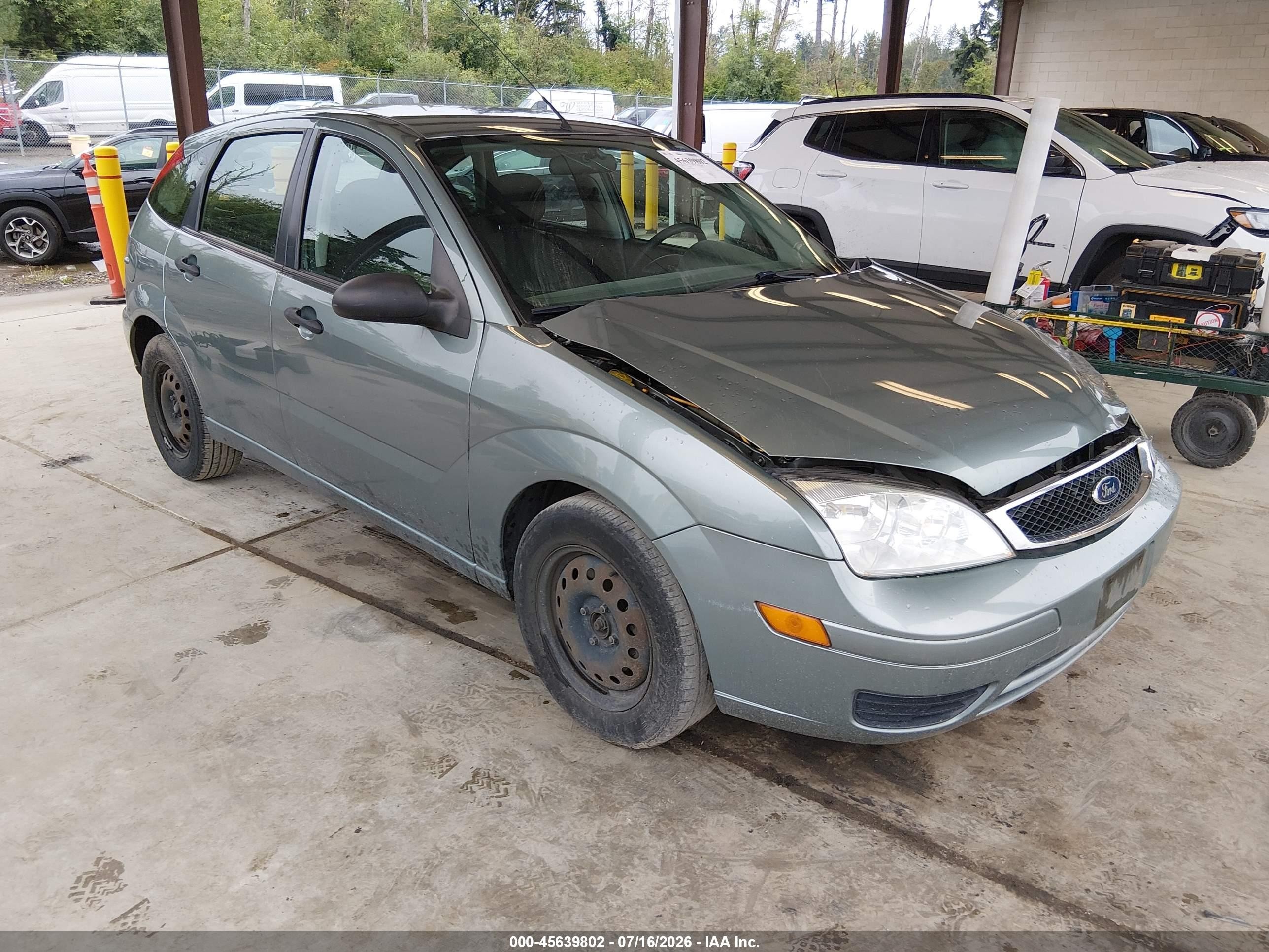 2005 Ford Focus Zx5 Green vin: 3FAHP37N15R119903
