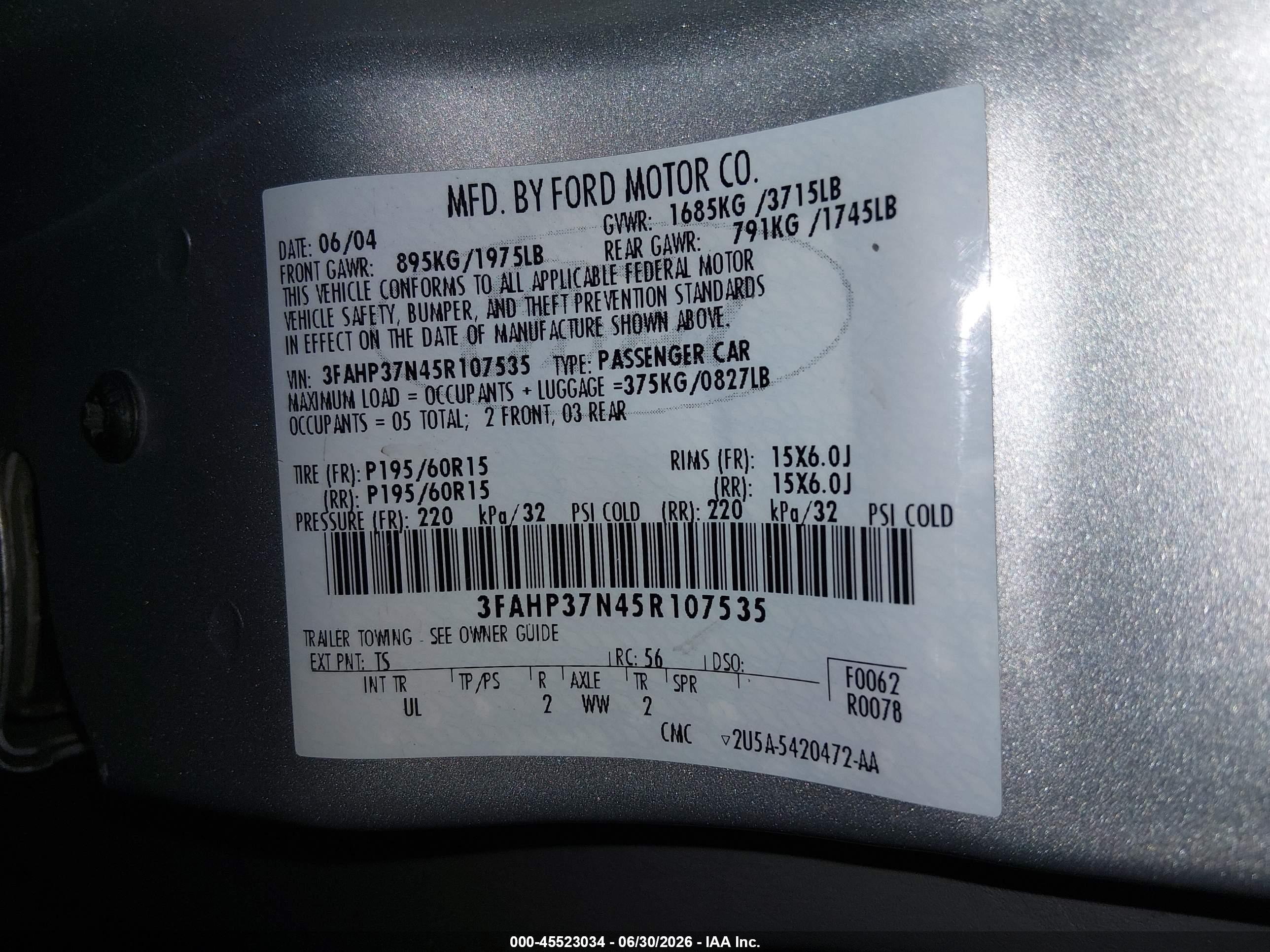2005 Ford Focus Zx5 Серебряный vin: 3FAHP37N45R107535