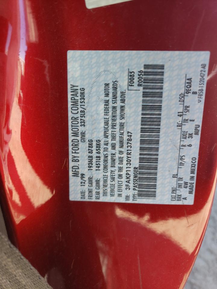 3FAKP1130YR137847 — 2000 FORD ESCORT History & VIN | AutoHelperBot