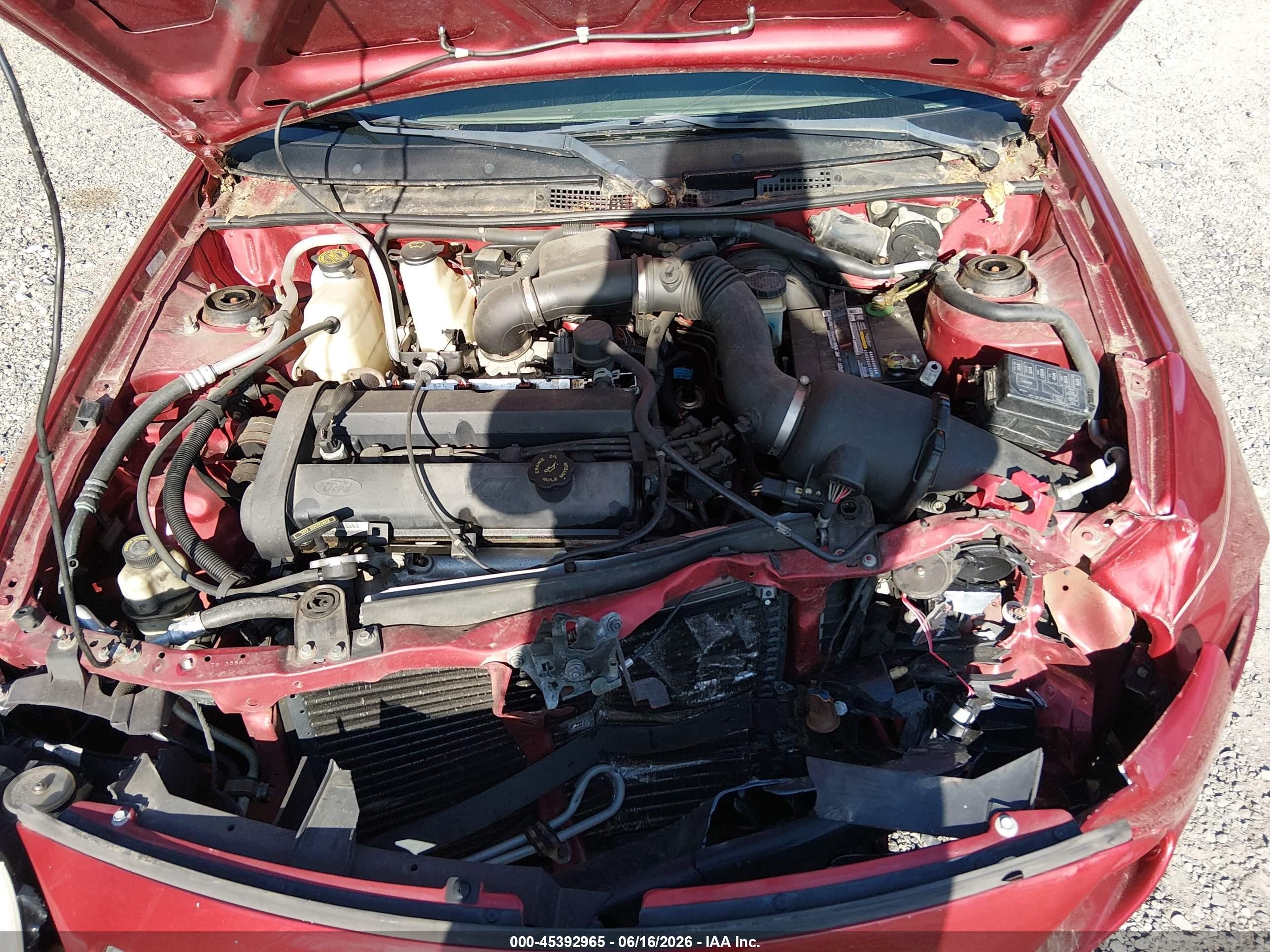 2000 Ford Escort Zx2 Red vin: 3FAKP1130YR155488