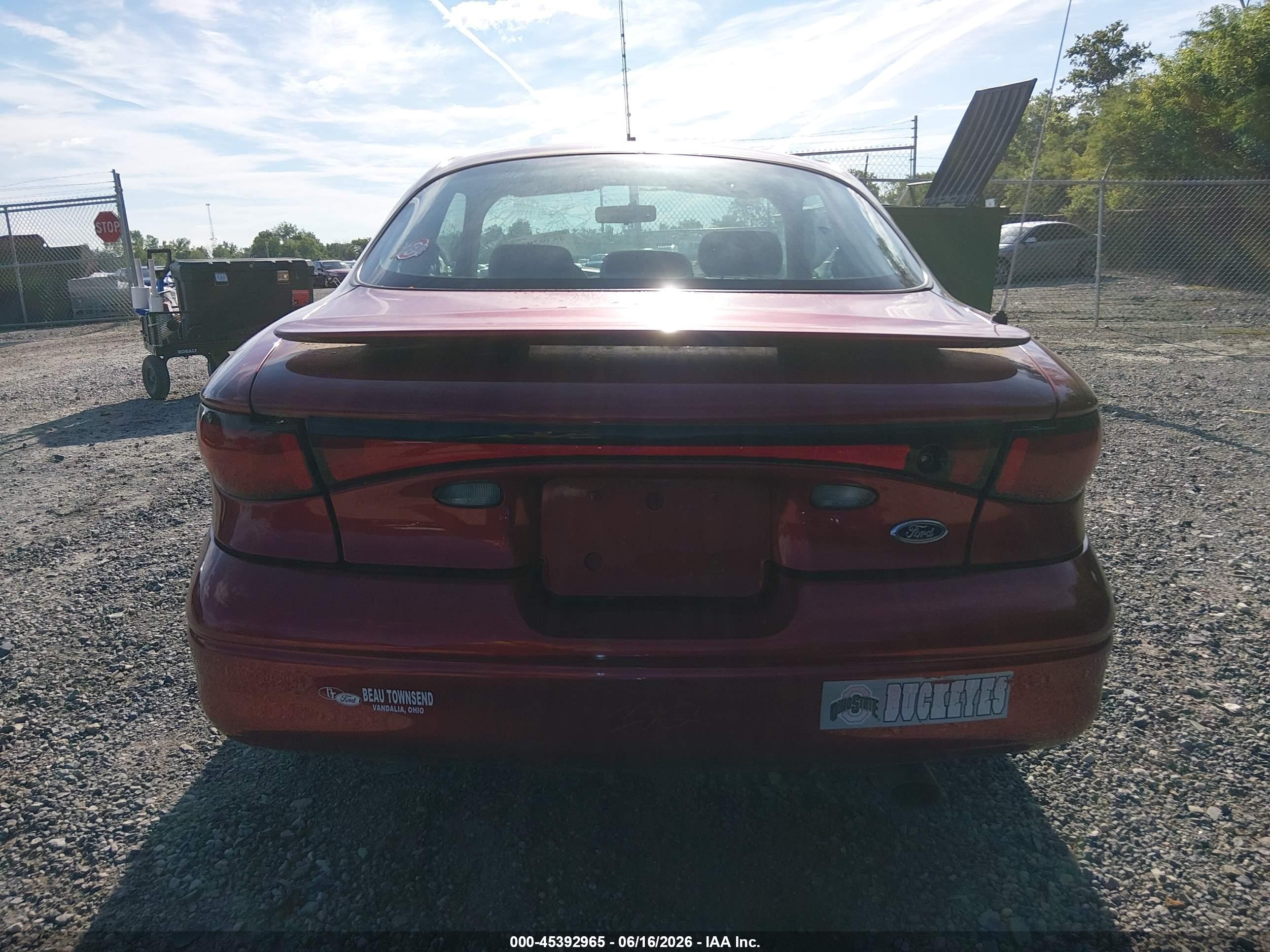 2000 Ford Escort Zx2 Red vin: 3FAKP1130YR155488