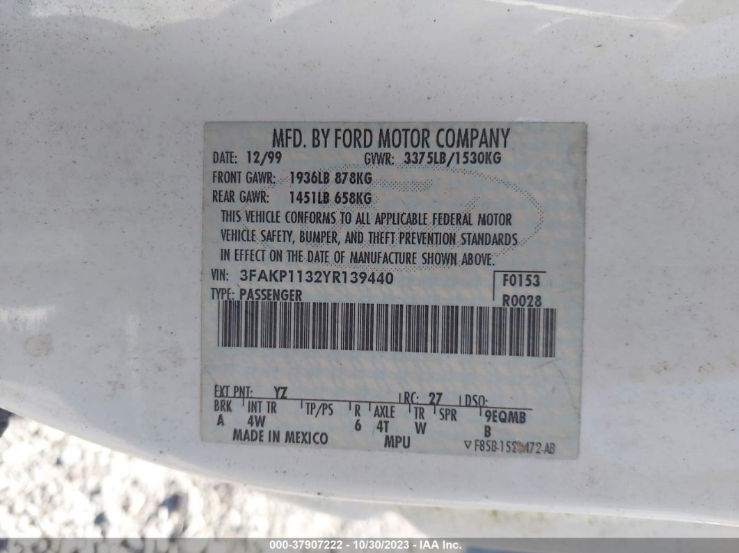 Price & History 2000 Ford Escort Zx2 2.0l Dohc Smpi 16-valve I4