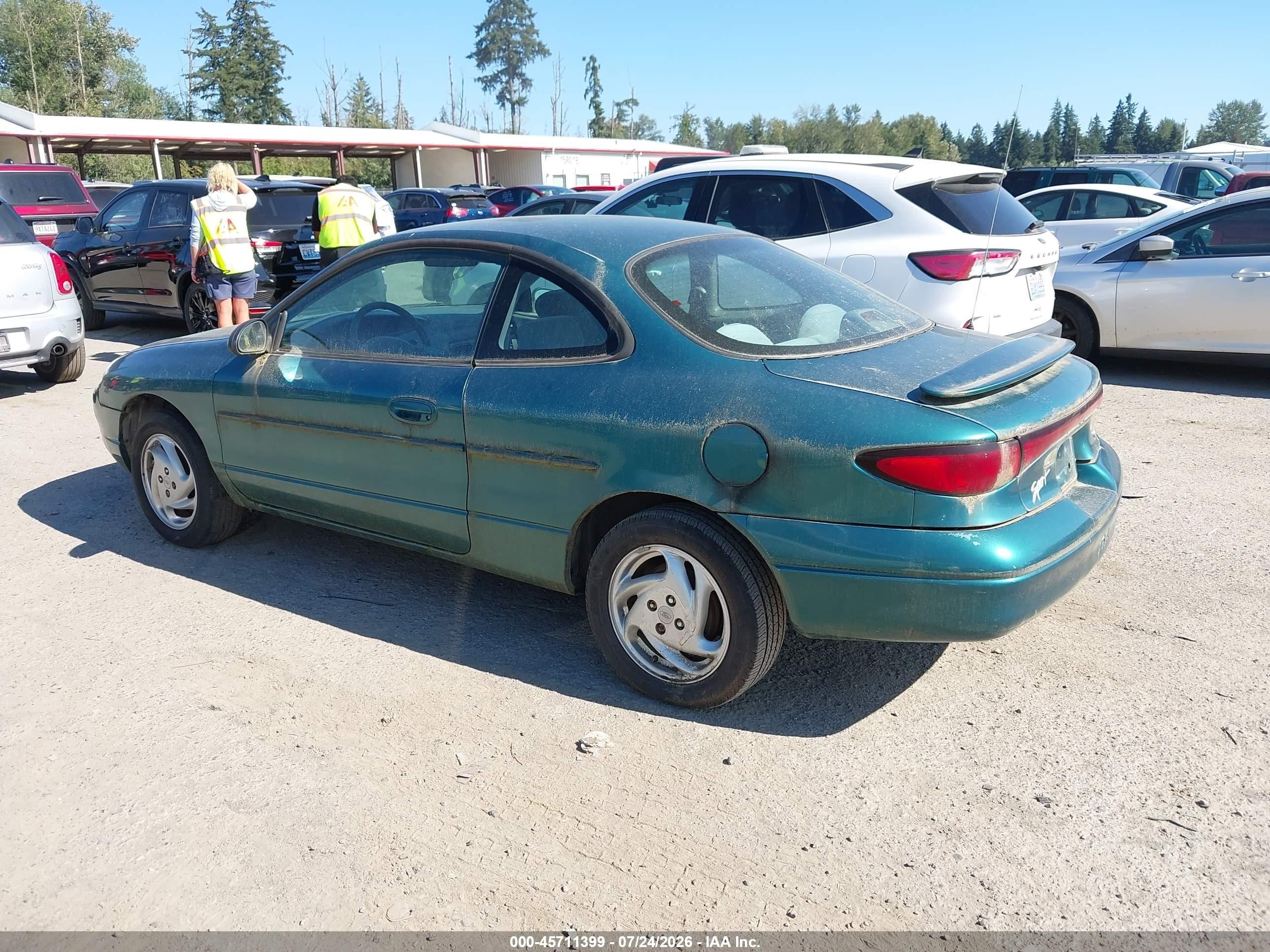1998 Ford Escort Zx2 Hot/zx2 Cool Зеленый vin: 3FAKP1134WR267353