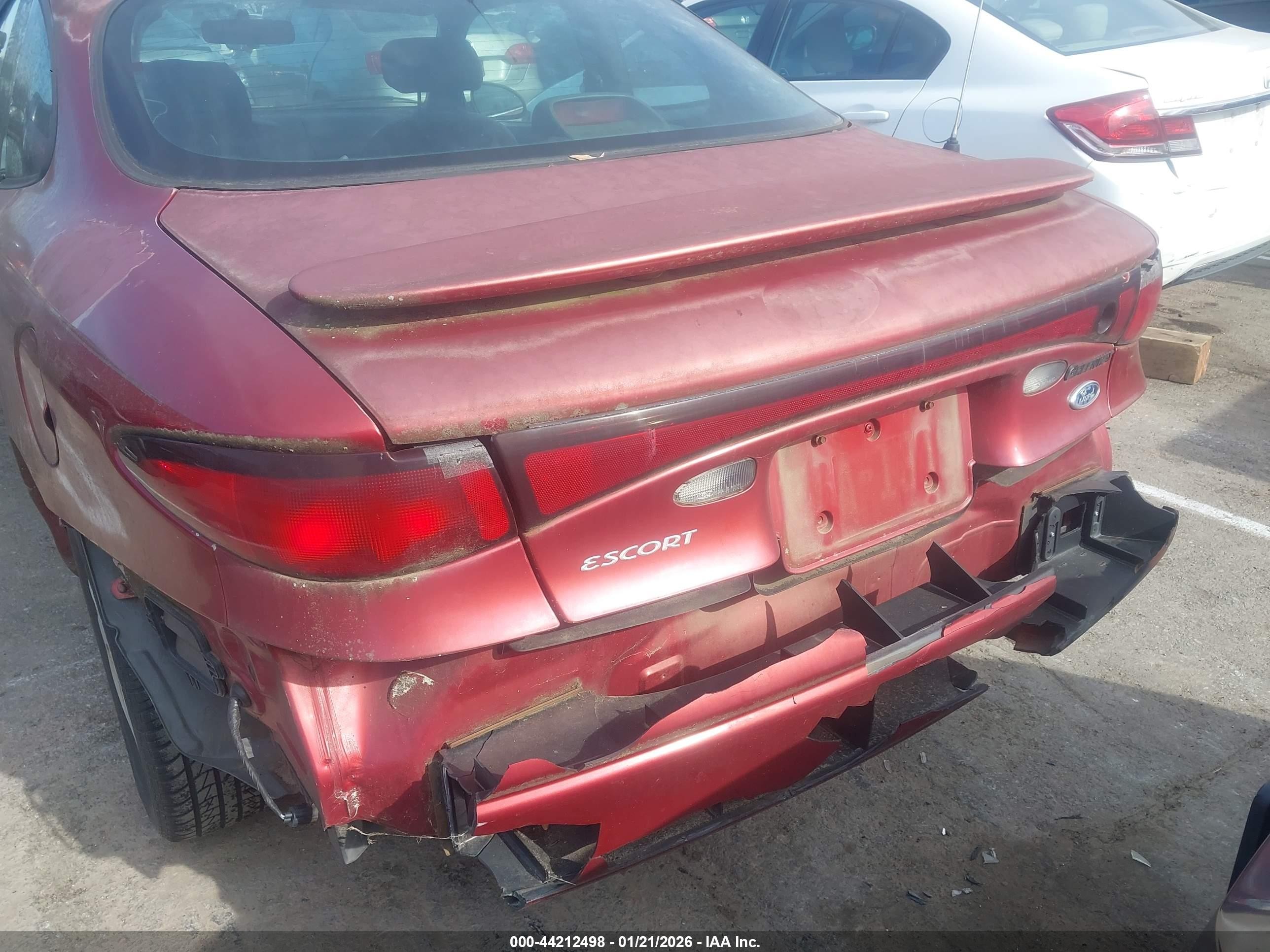 2000 Ford Escort Zx2 Red vin: 3FAKP1135YR255702