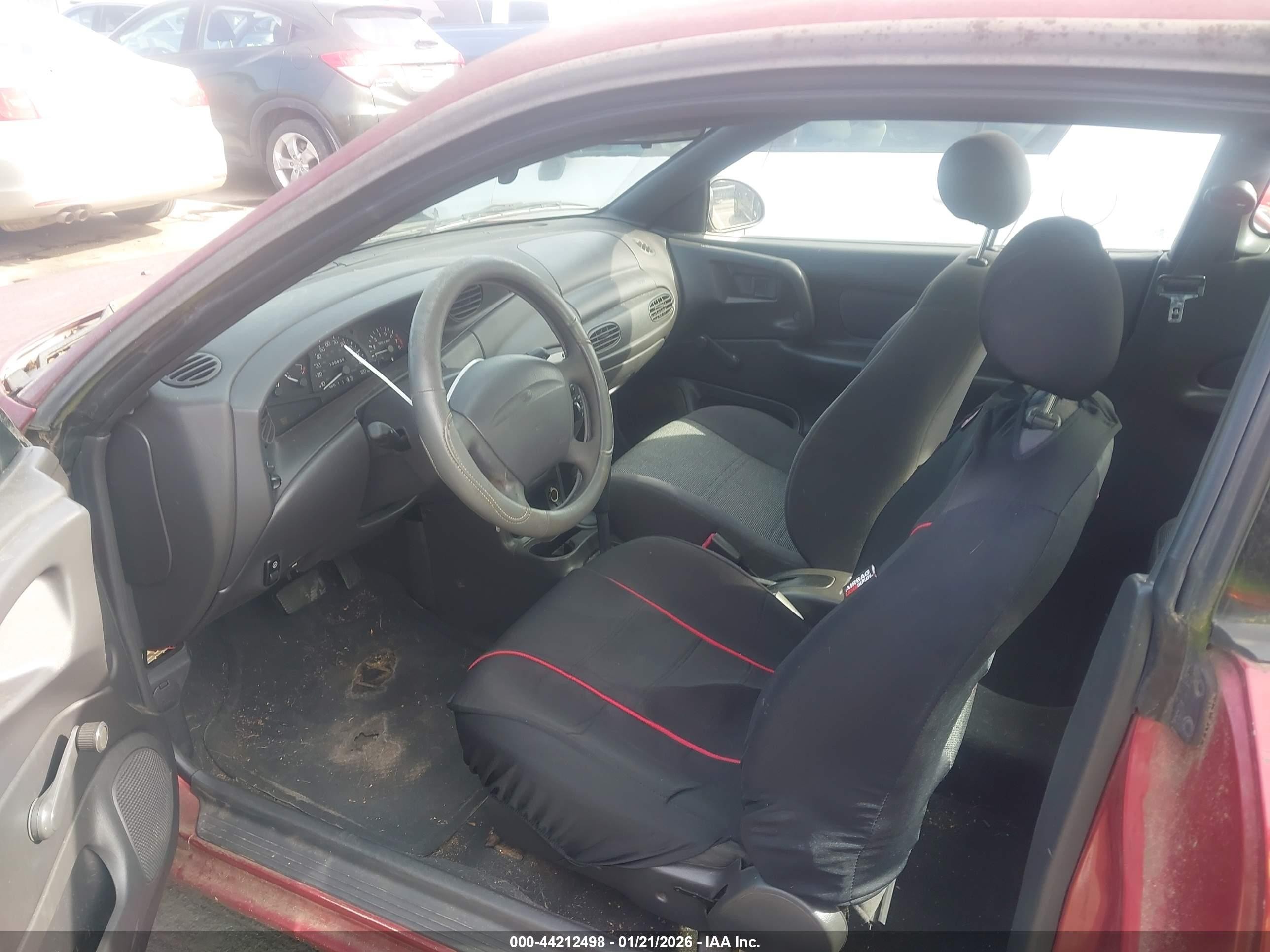 2000 Ford Escort Zx2 Red vin: 3FAKP1135YR255702