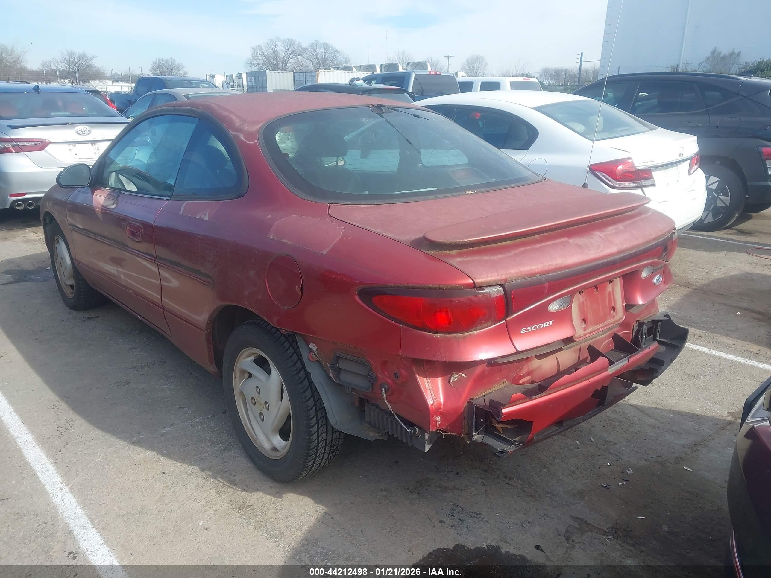 2000 Ford Escort Zx2 Red vin: 3FAKP1135YR255702