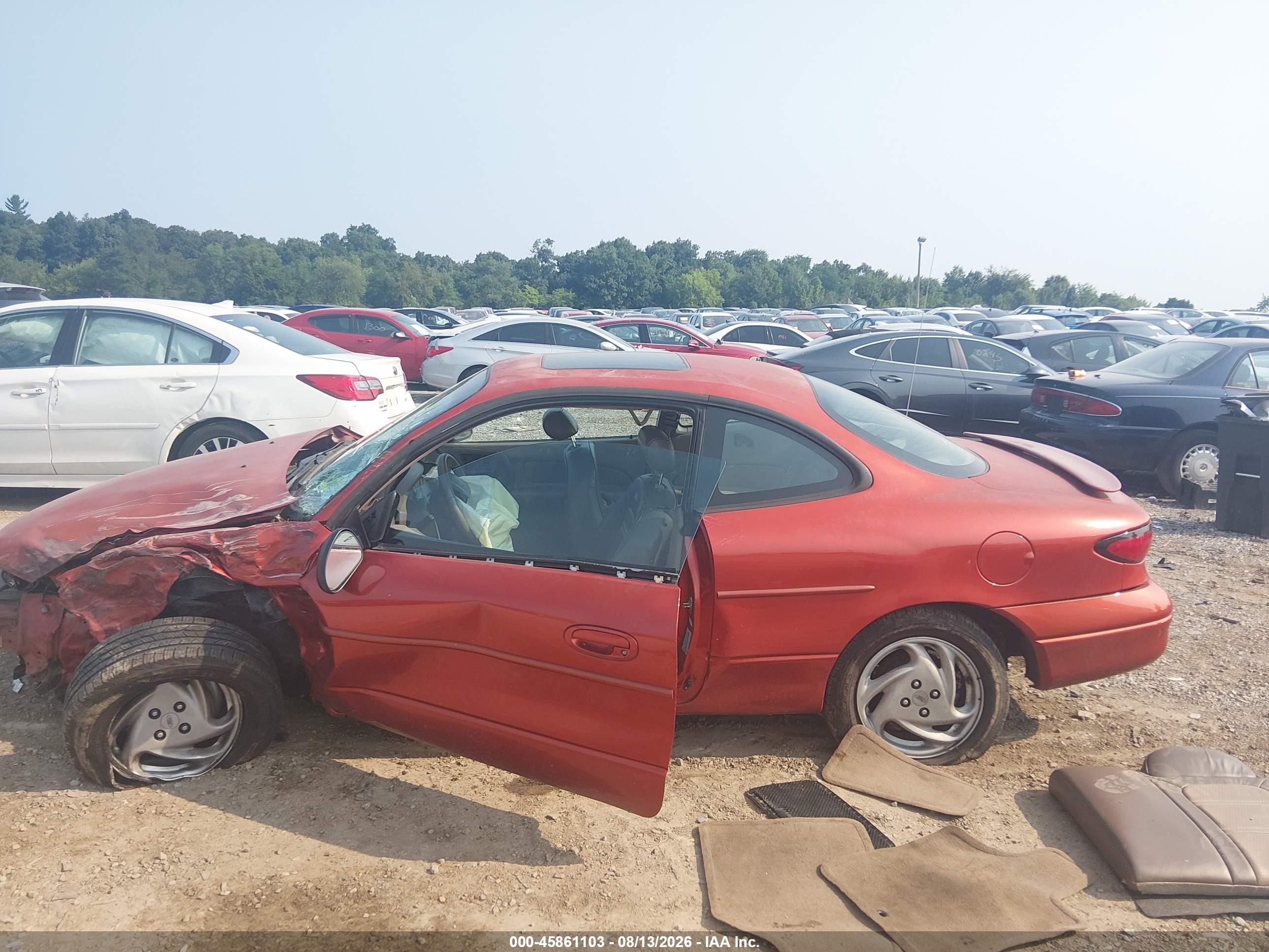 2000 Ford Escort Zx2 Red vin: 3FAKP113XYR199711