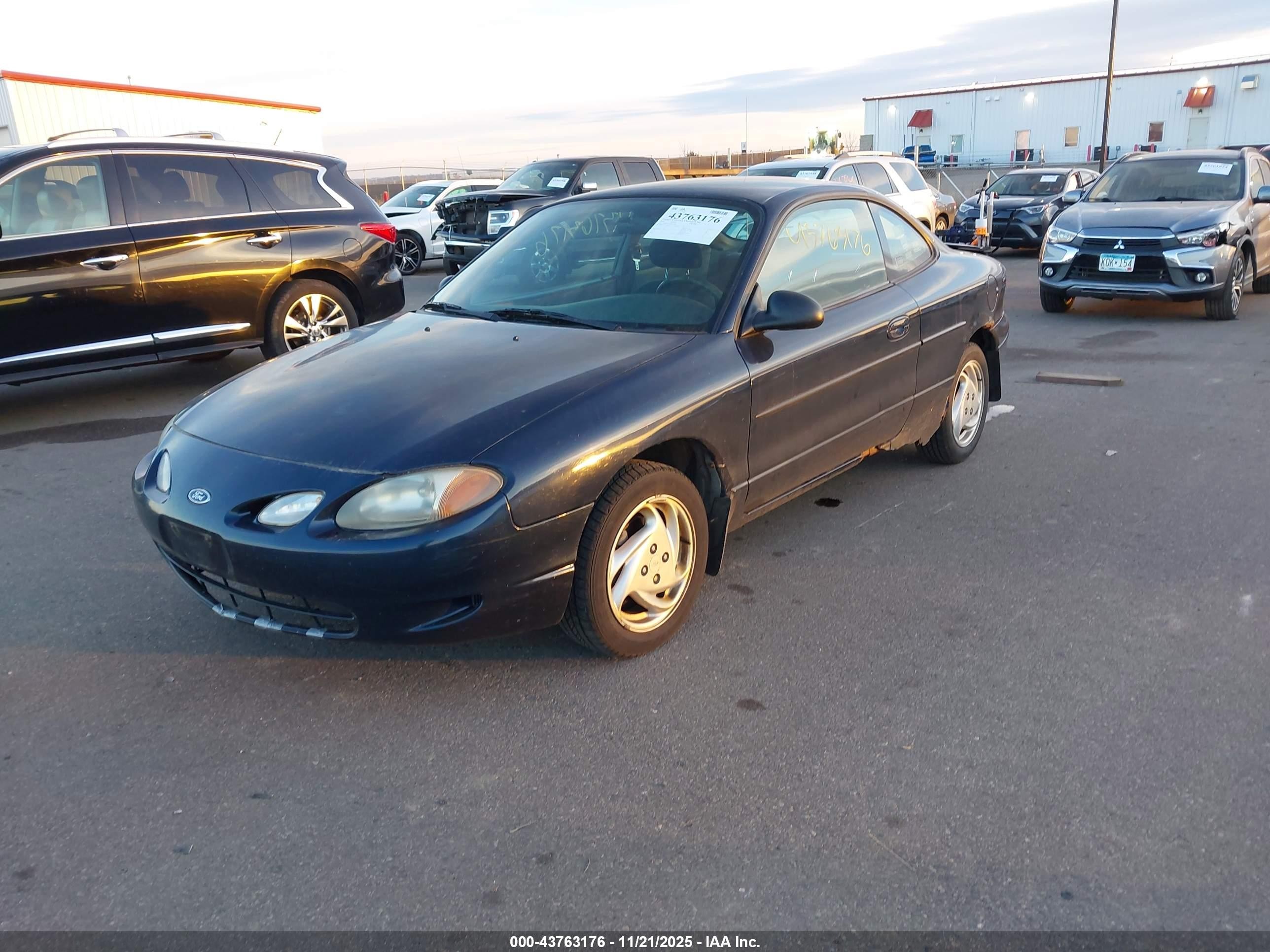 2000 Ford Escort Zx2 Blue vin: 3FAKP113XYR217222