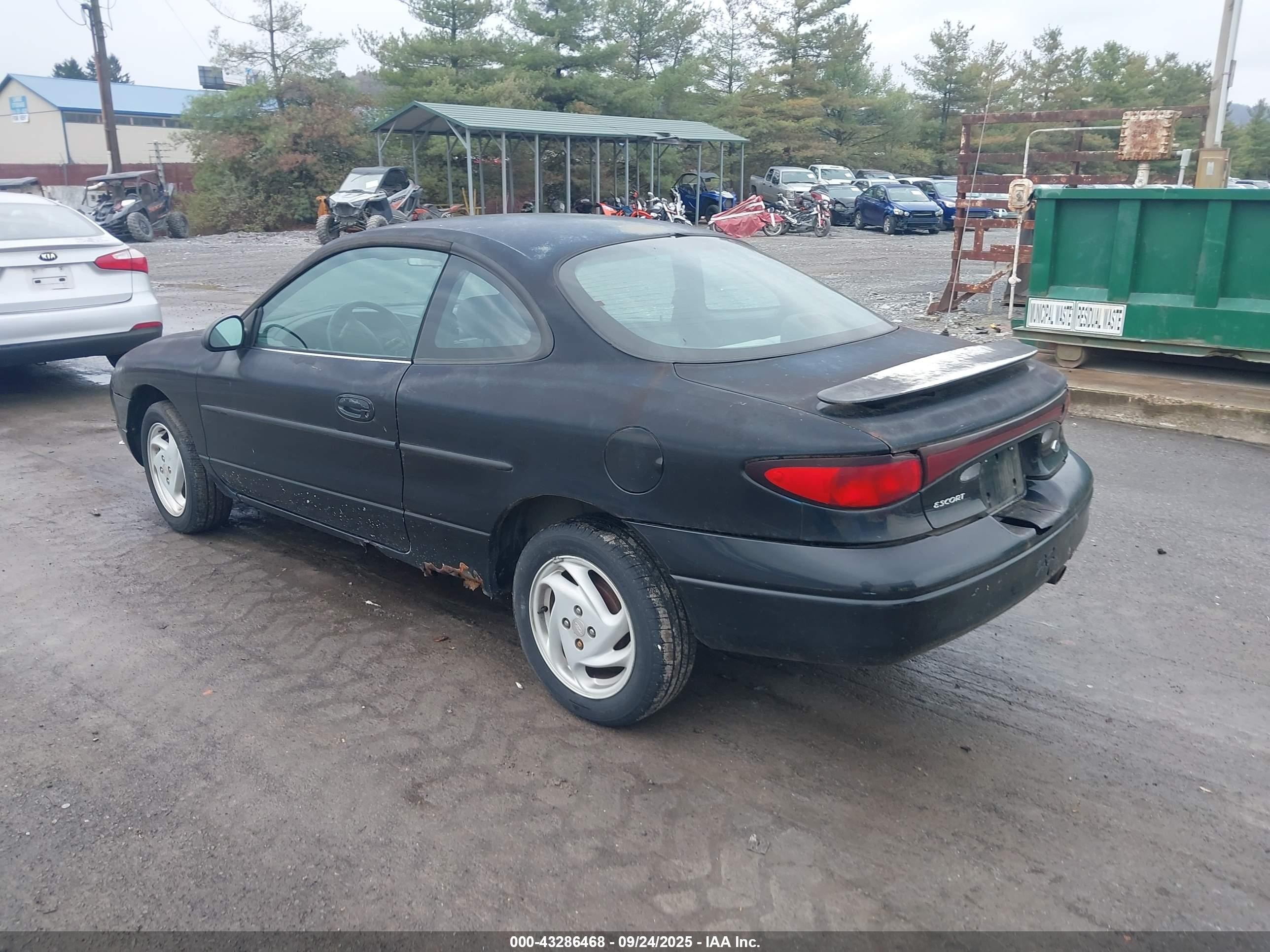 2000 Ford Escort Zx2 Black vin: 3FAKP113XYR243903