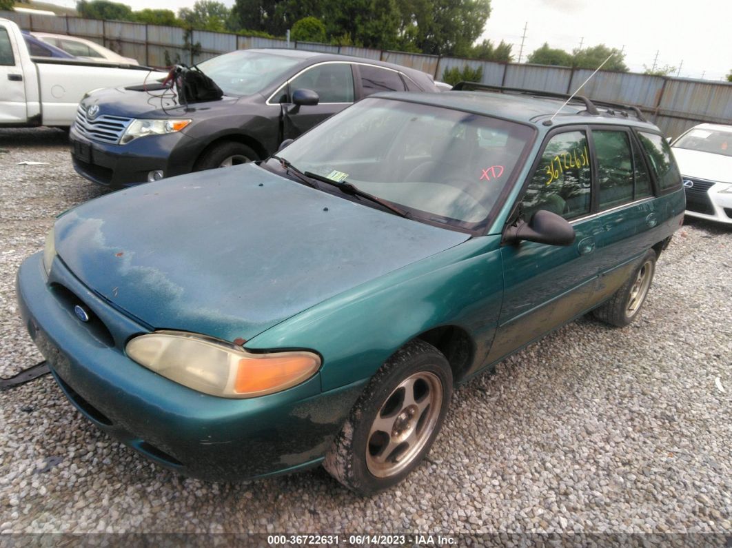 1997 Ford Escort Lx Green vin: 3FALP15P6VR118300