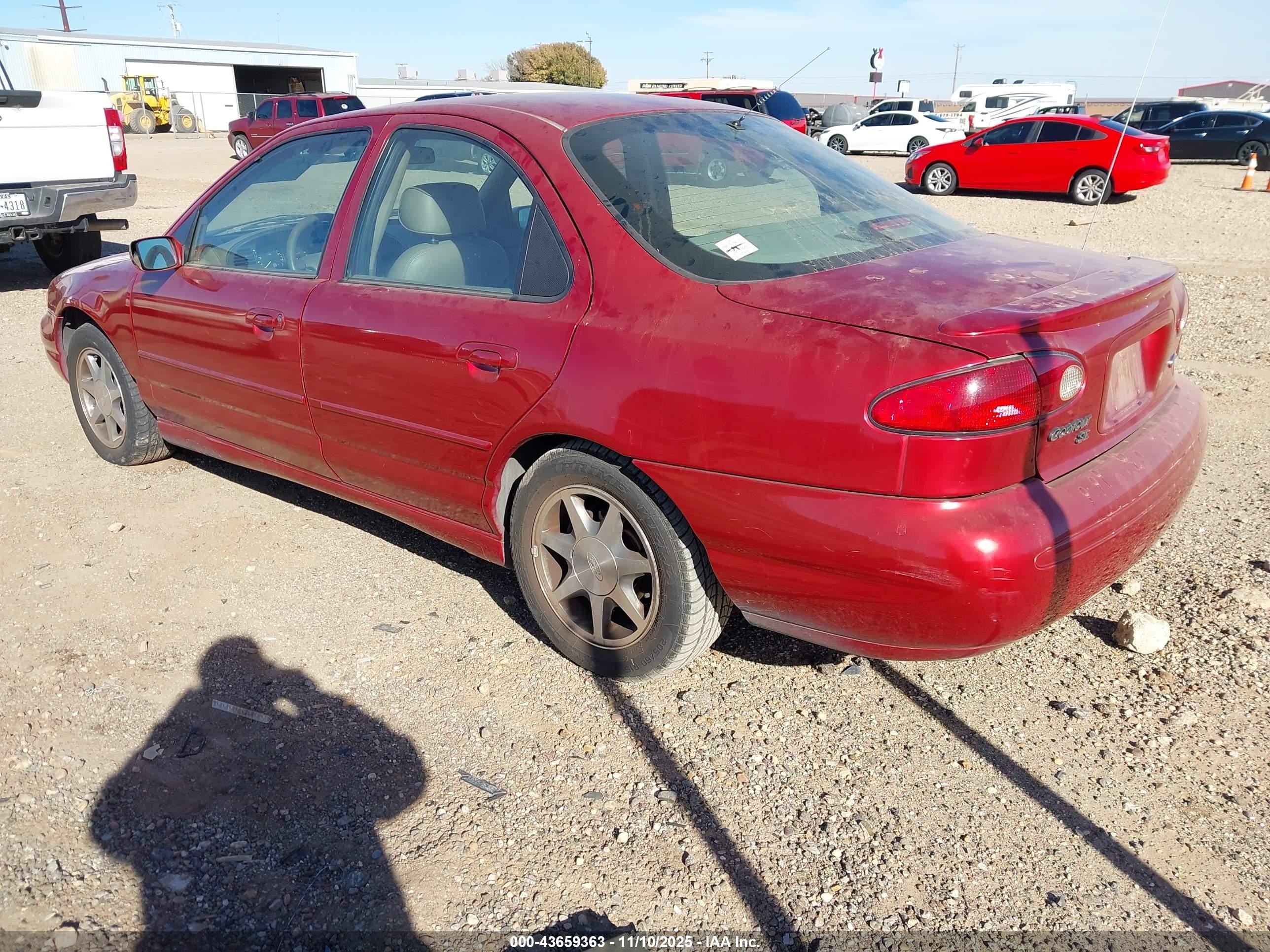 1996 Ford Contour Se Red vin: 3FALP67L0TM114874