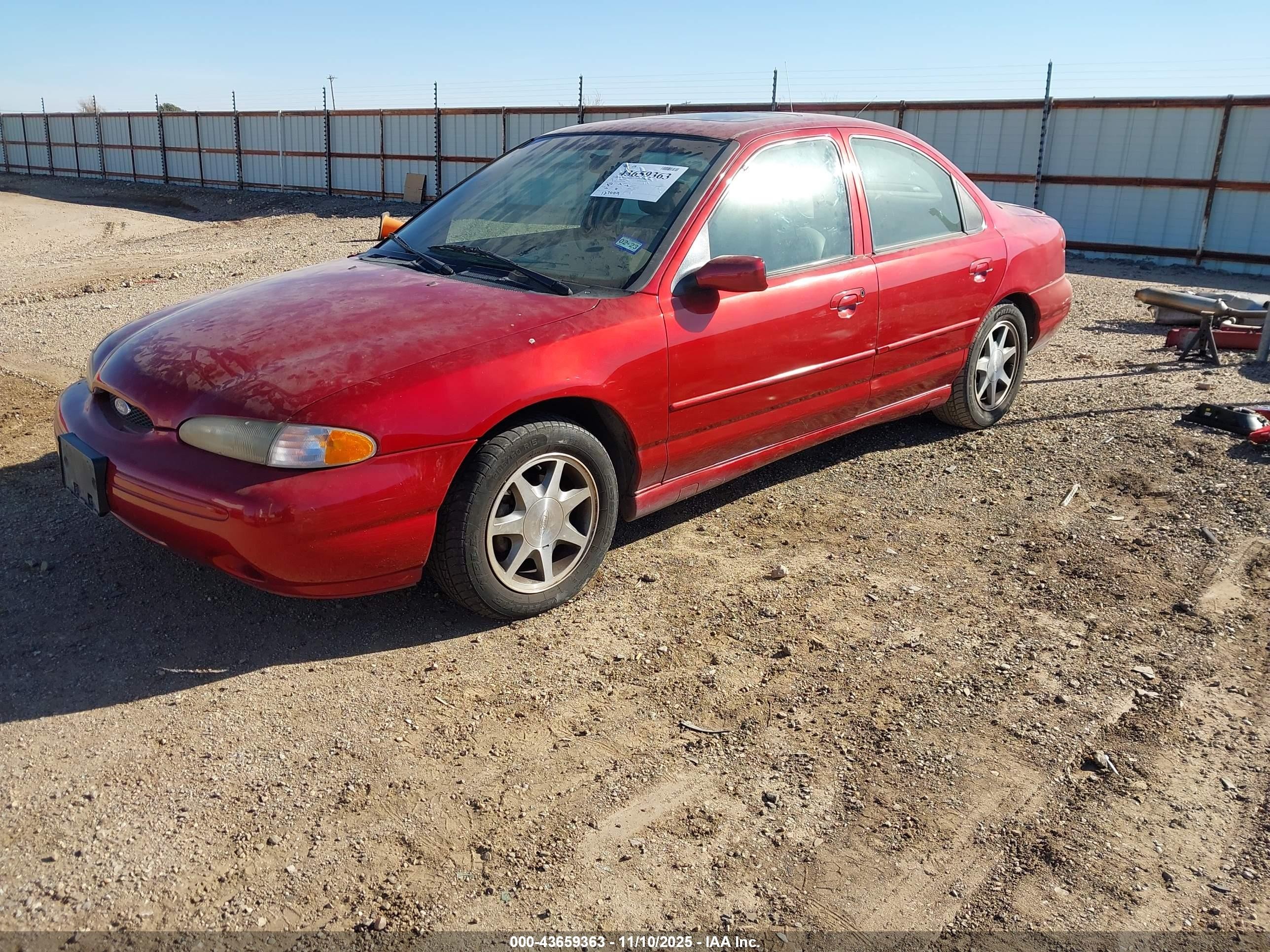 1996 Ford Contour Se Red vin: 3FALP67L0TM114874