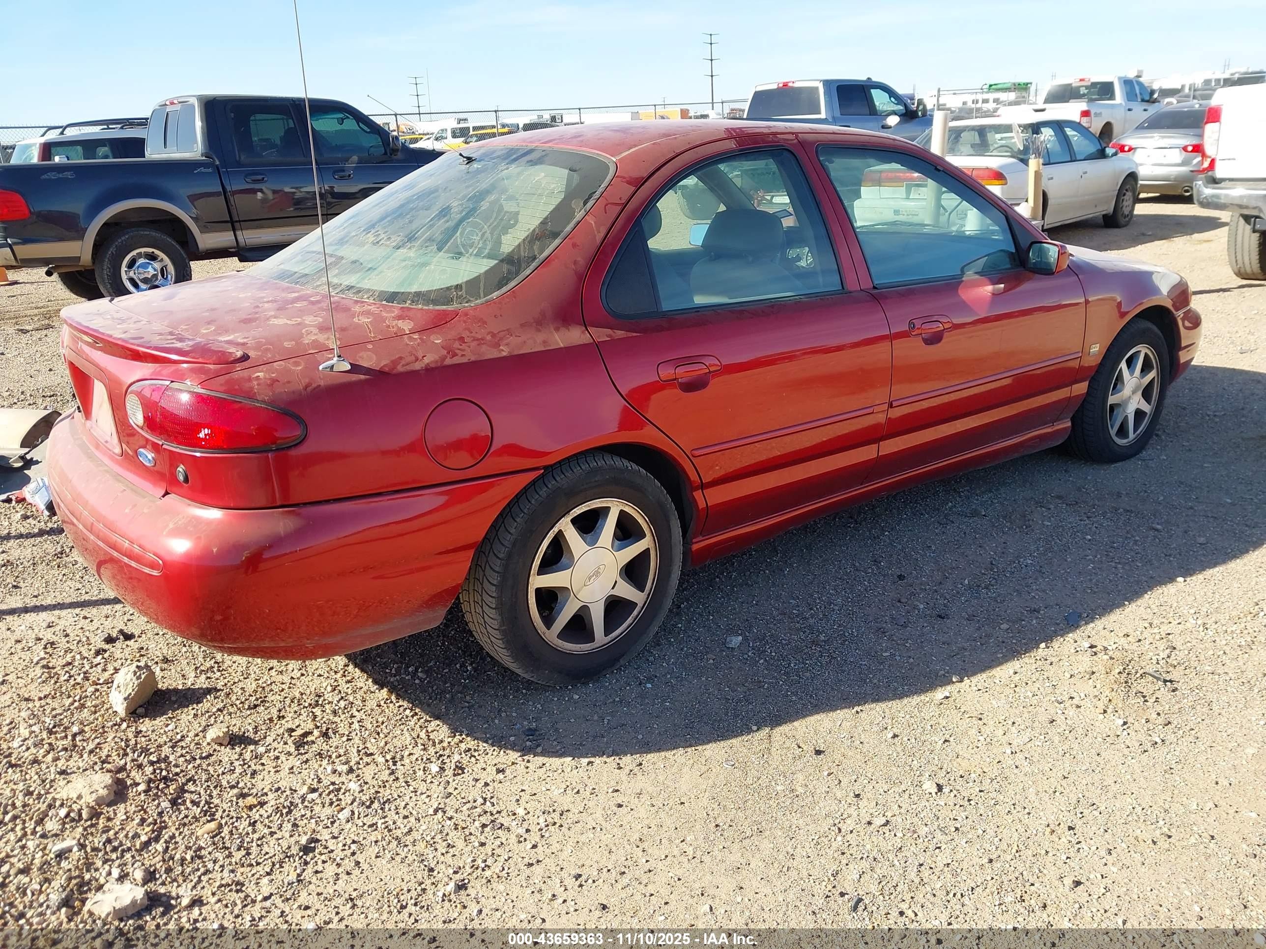1996 Ford Contour Se Red vin: 3FALP67L0TM114874