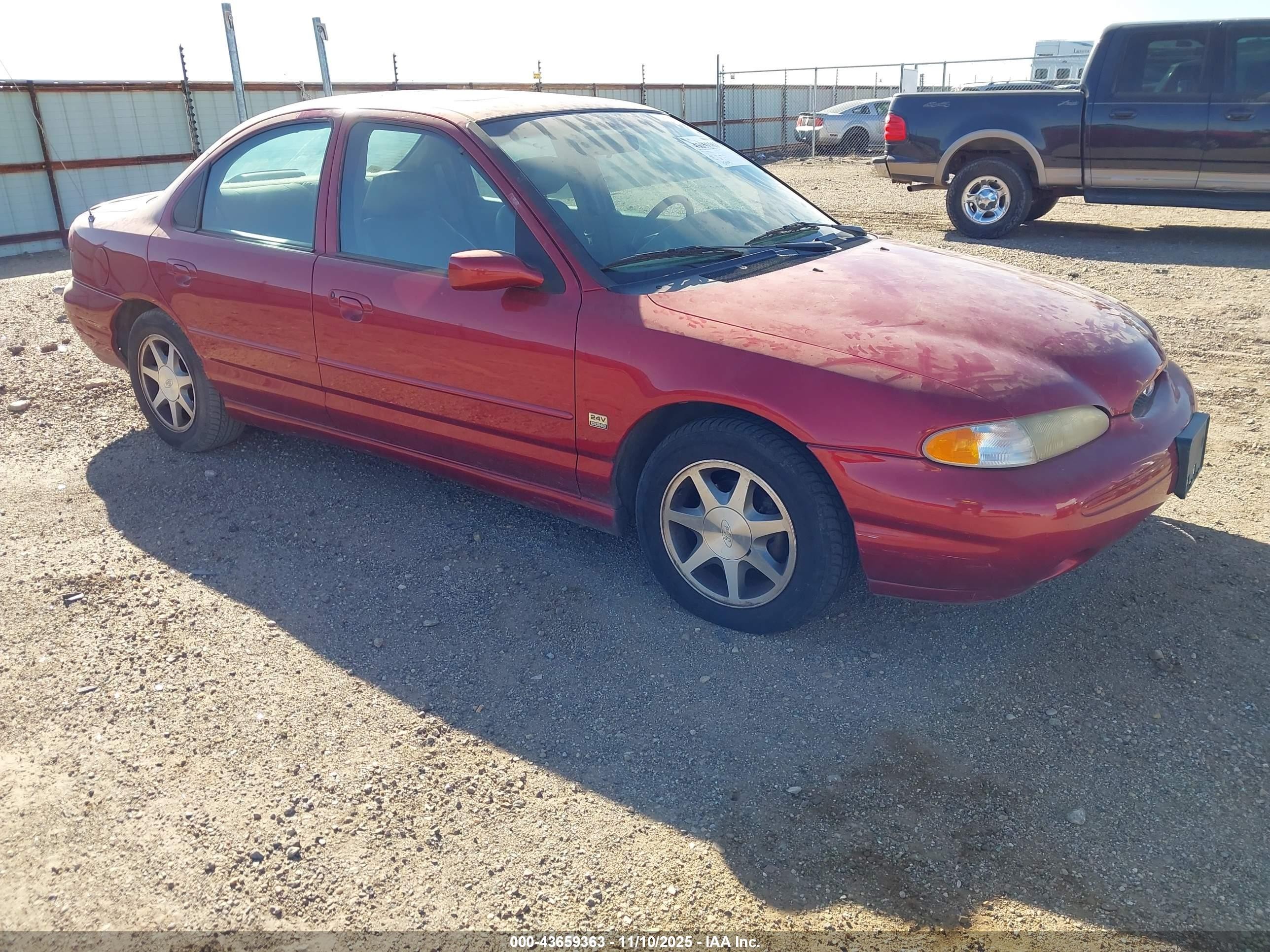 1996 Ford Contour Se Red vin: 3FALP67L0TM114874
