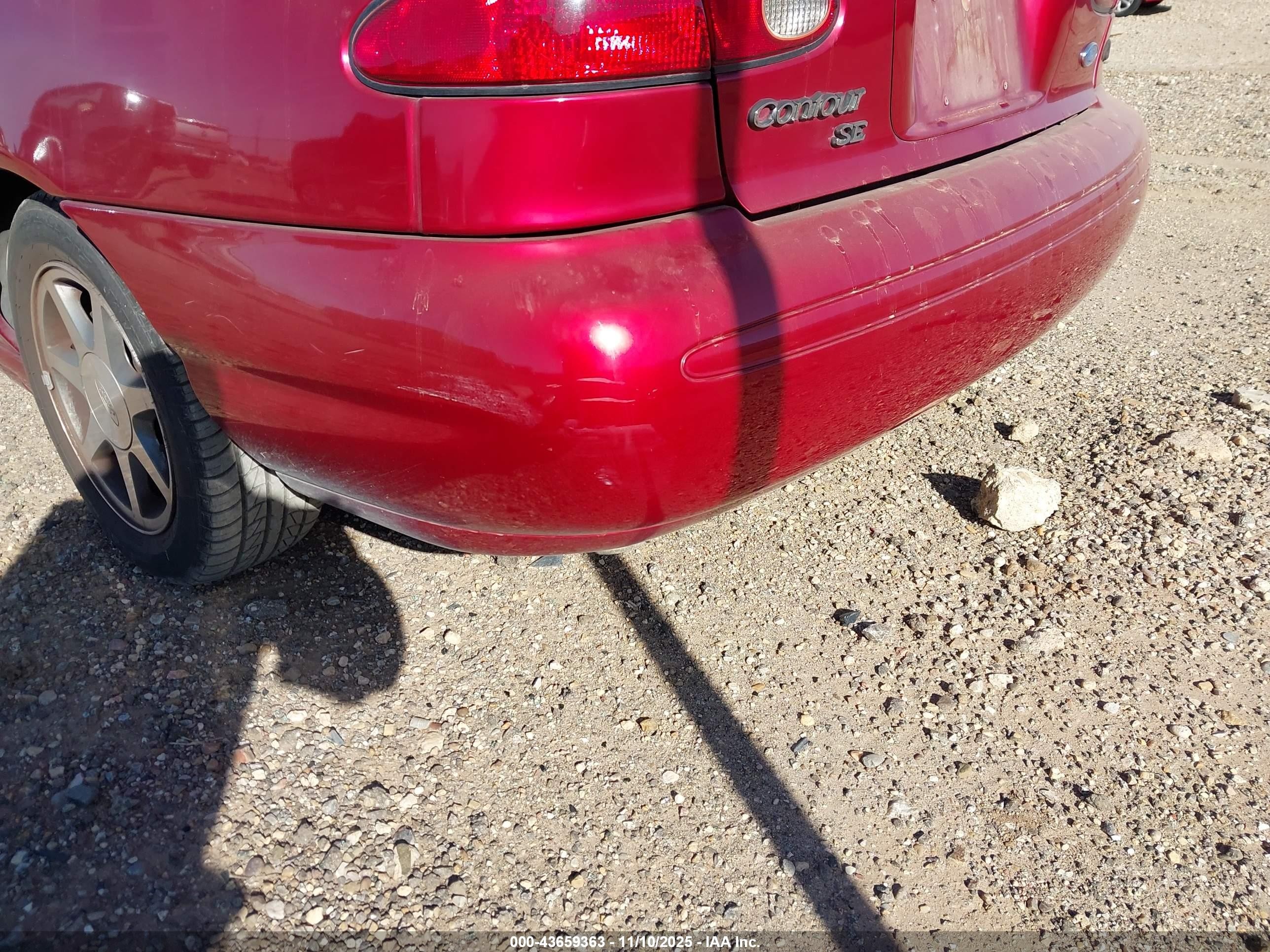 1996 Ford Contour Se Red vin: 3FALP67L0TM114874