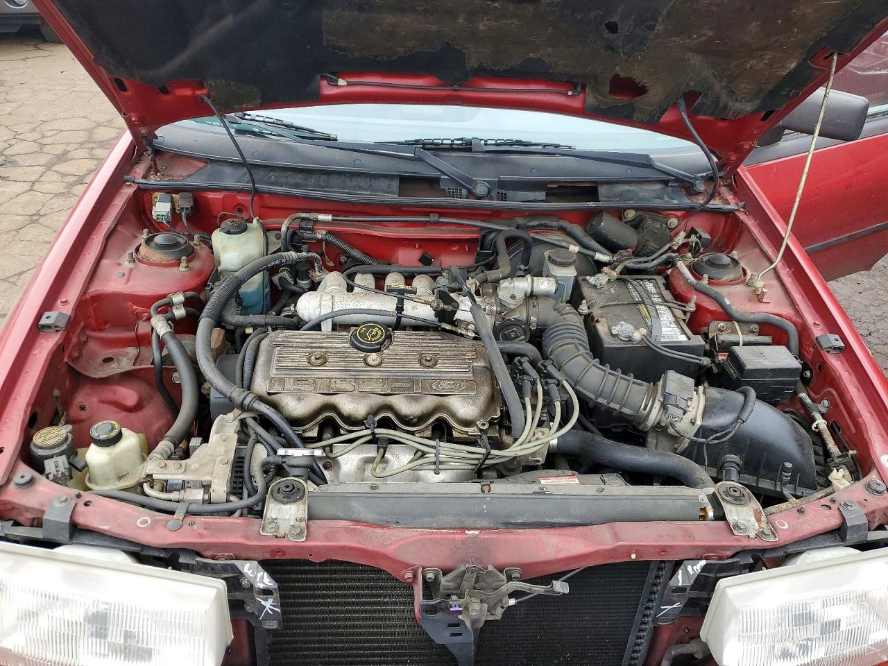 1993 Ford Escort Lx Burgundy vin: 3FAPP13J0PR158410