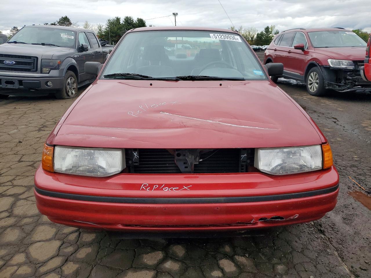 1993 Ford Escort Lx Burgundy vin: 3FAPP13J0PR158410