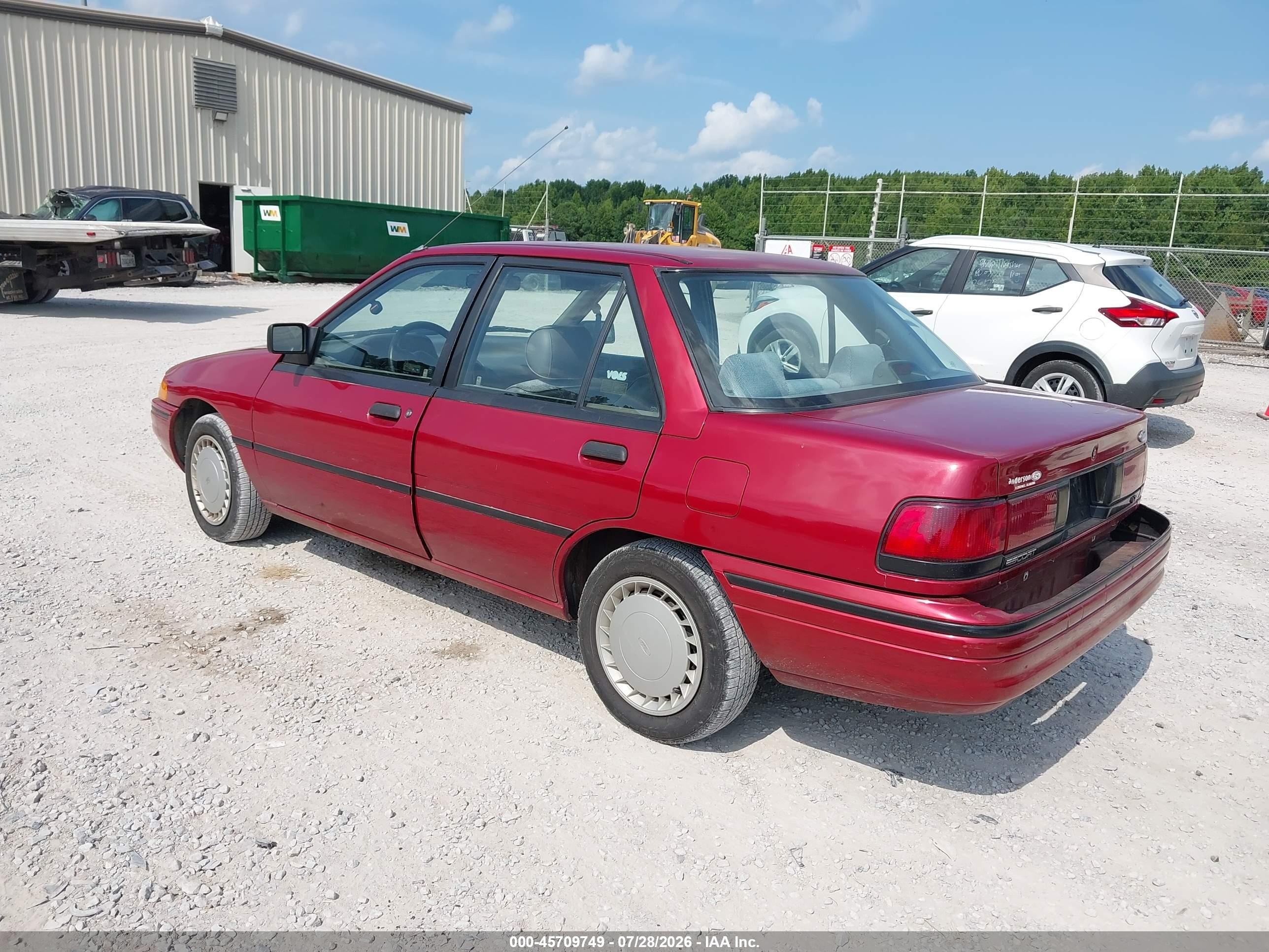 1993 Ford Escort Lx Red vin: 3FAPP13JXPR157040