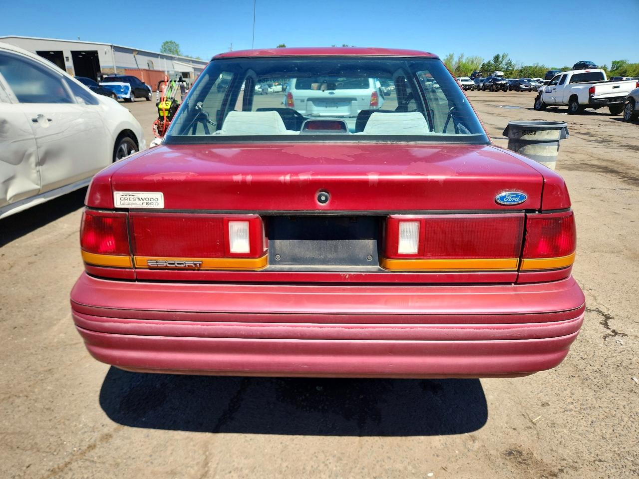 1995 Ford Escort Lx Burgundy vin: 3FASP13J8SR200616