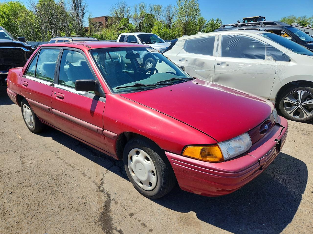 1995 Ford Escort Lx Burgundy vin: 3FASP13J8SR200616