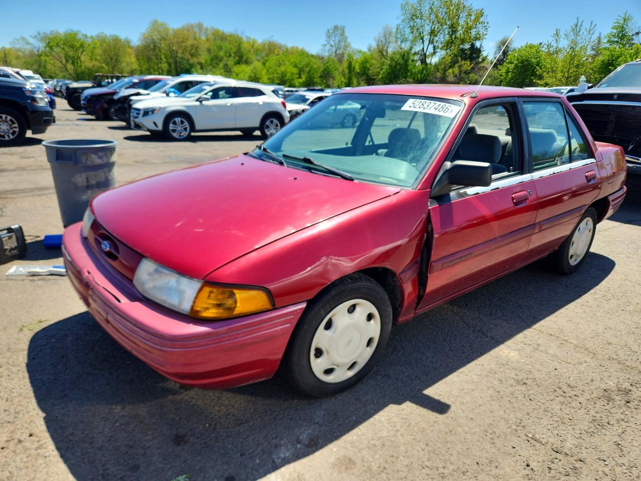 1995 Ford Escort Lx Burgundy vin: 3FASP13J8SR200616