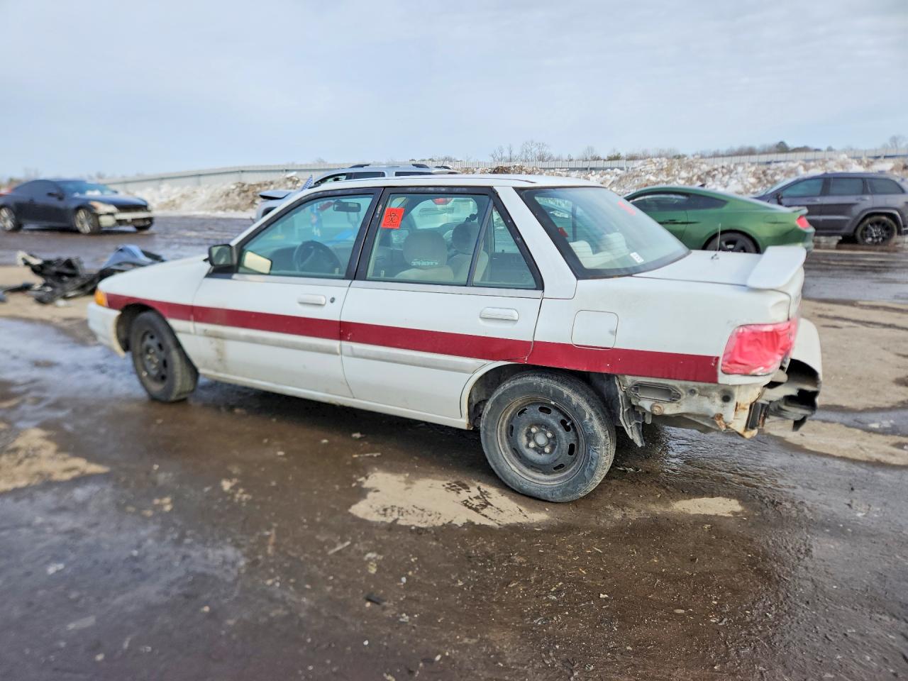 1995 Ford Escort Lx White vin: 3FASP13J9SR176164