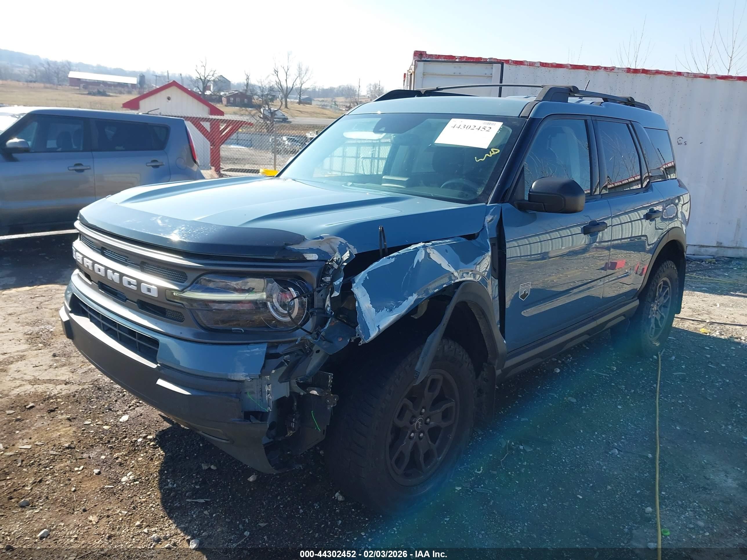 2021 Ford Bronco Sport Big Bend Синий vin: 3FMCR9B62MRA22656
