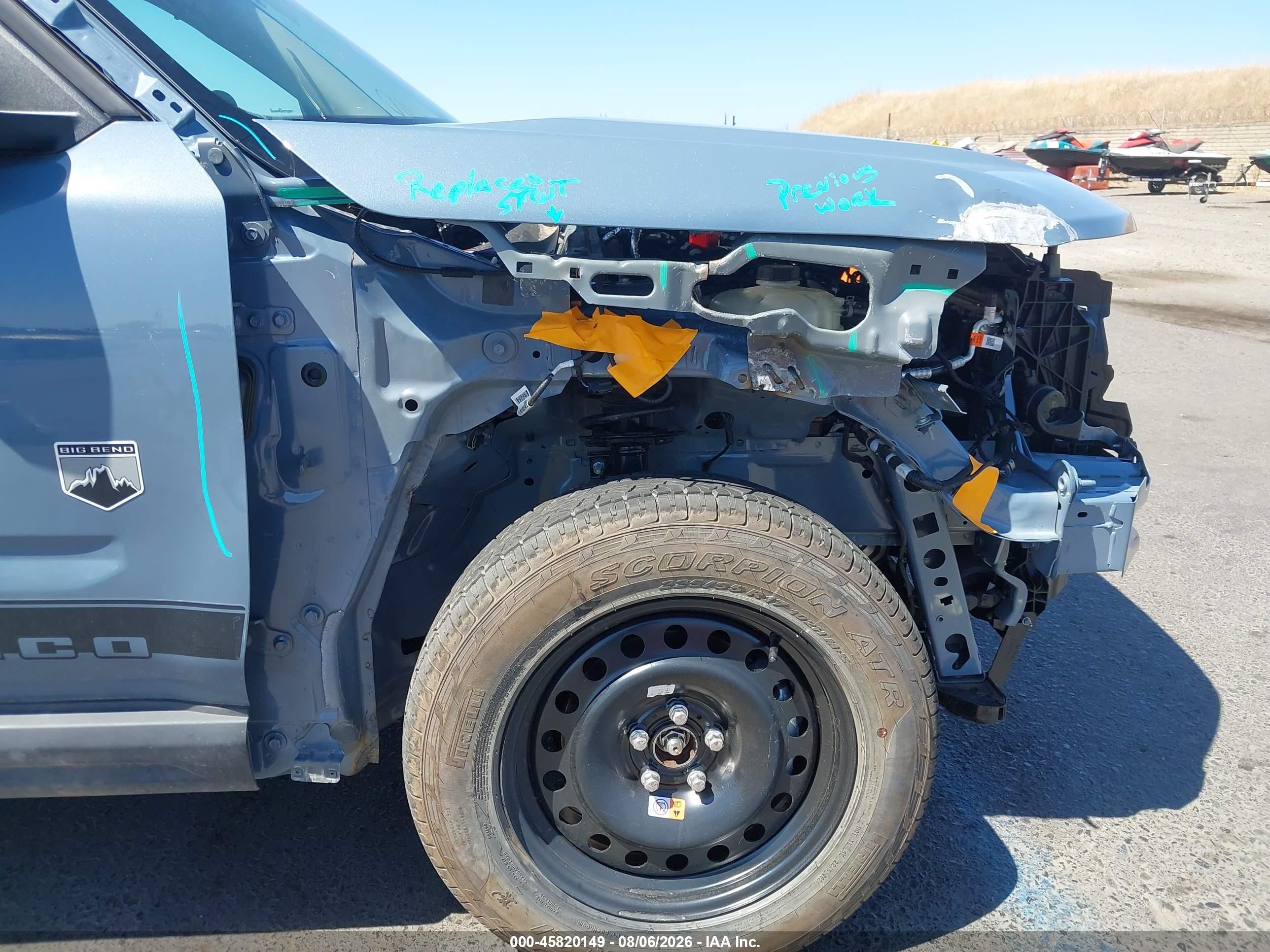 2024 Ford Bronco Sport Big Bend Blue vin: 3FMCR9B67RRF51012