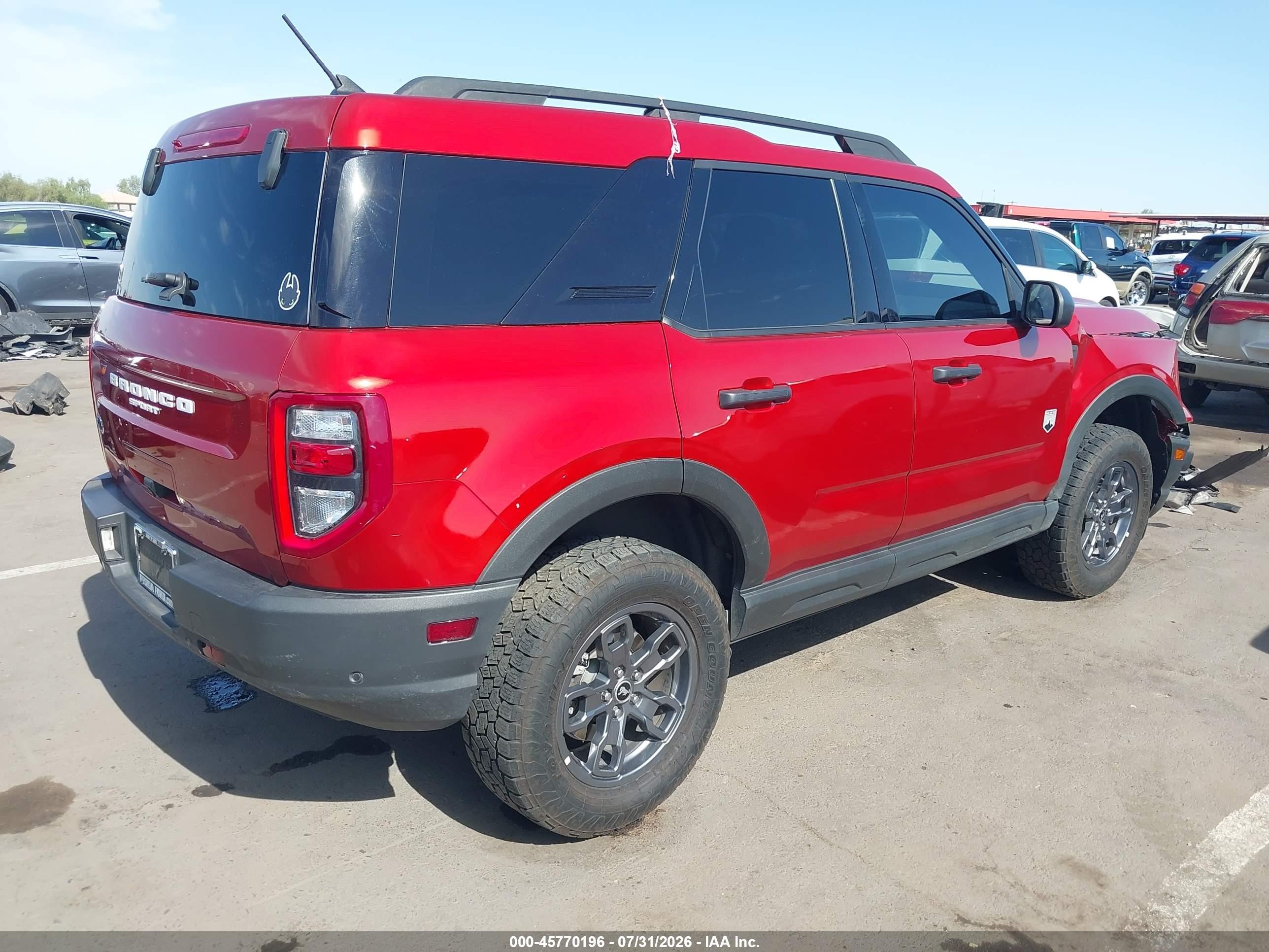 2022 Ford Bronco Sport Big Bend Red vin: 3FMCR9B69NRE06984
