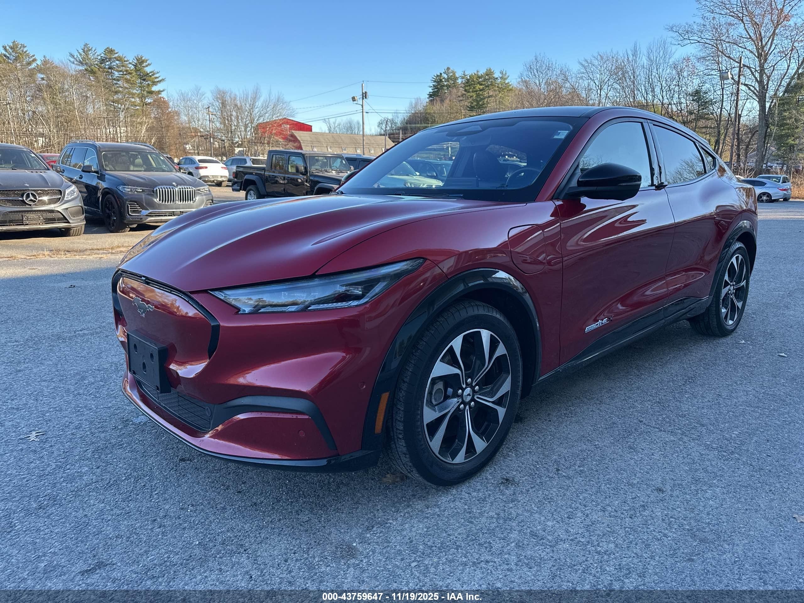 2021 Ford Mustang Mach-e Premium Red vin: 3FMTK3R75MMA61531