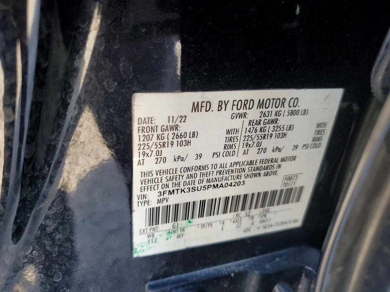 2023 Ford Mustang Mach-e Premium Black vin: 3FMTK3SU5PMA04203