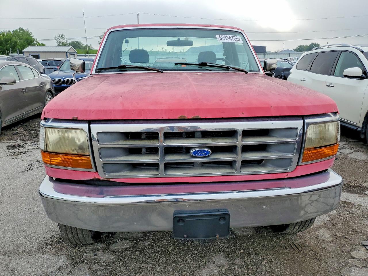 1997 Ford F250 Red vin: 3FTHF25HXVMA38299