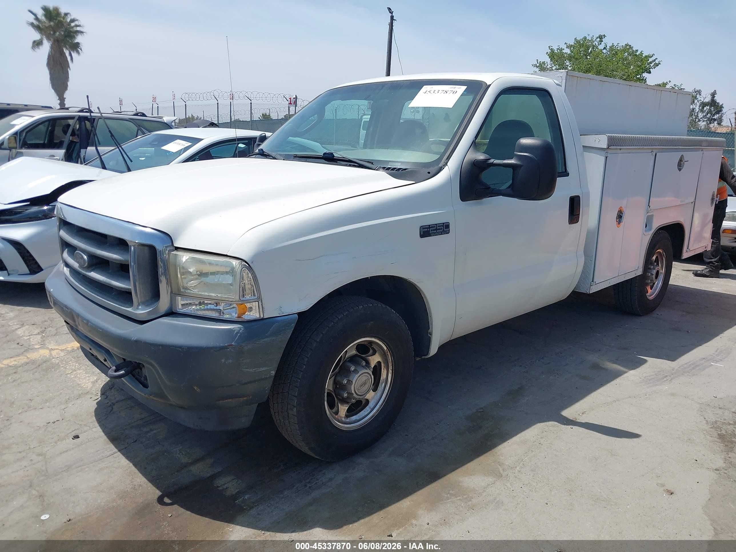 2004 Ford F-250 Xl/xlt White vin: 3FTNF20L84MA05492