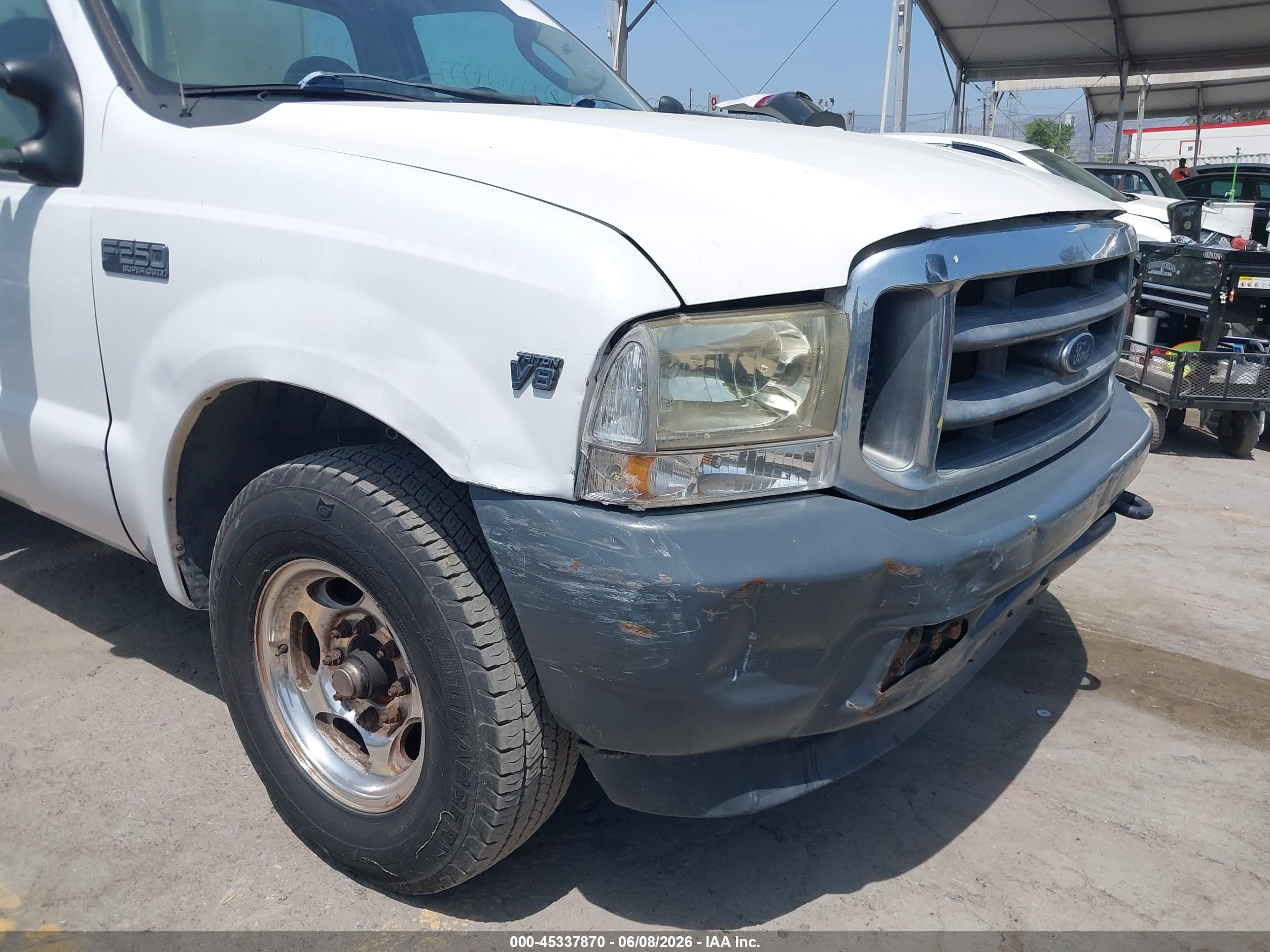 2004 Ford F-250 Xl/xlt White vin: 3FTNF20L84MA05492