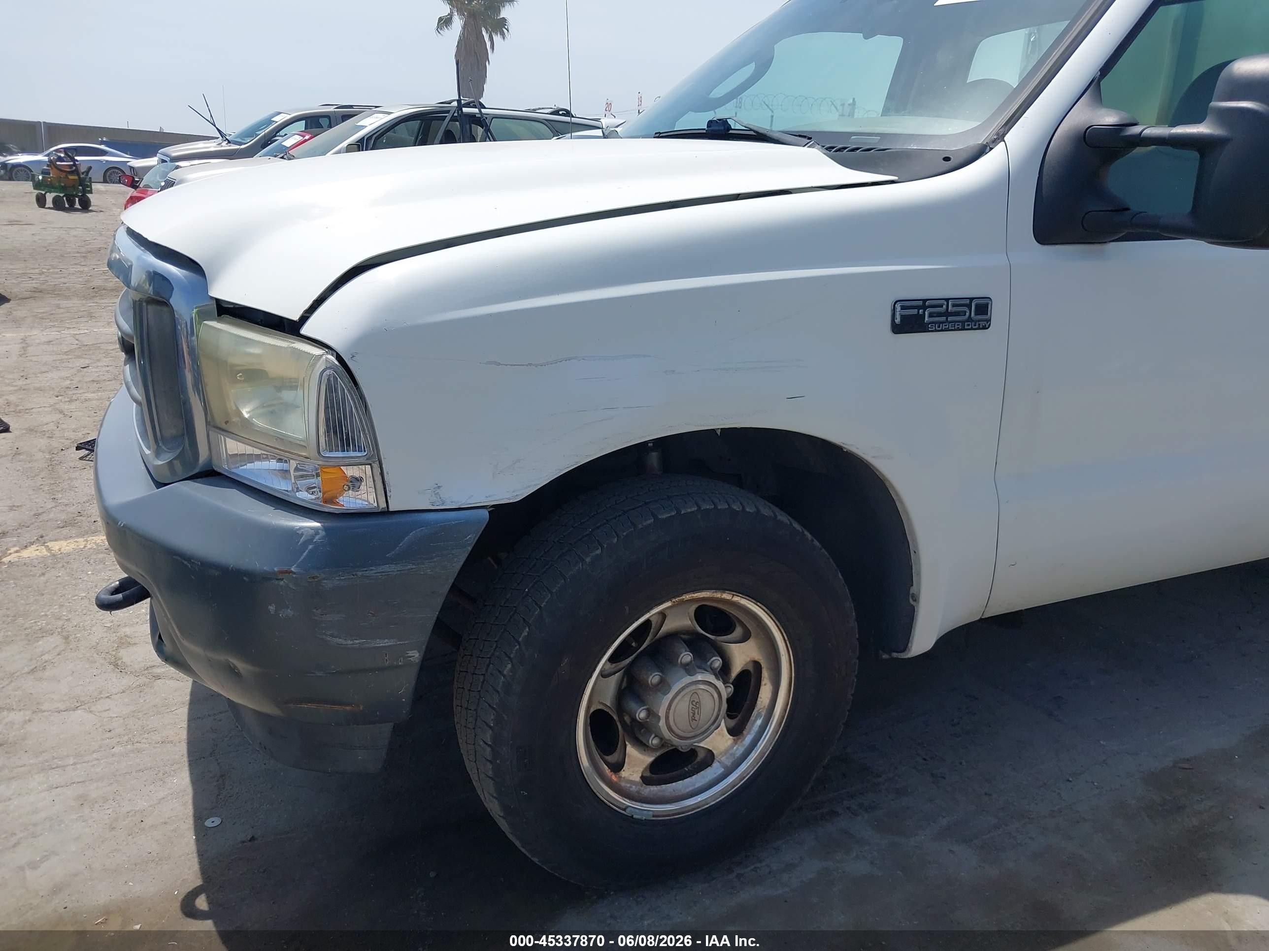 2004 Ford F-250 Xl/xlt White vin: 3FTNF20L84MA05492