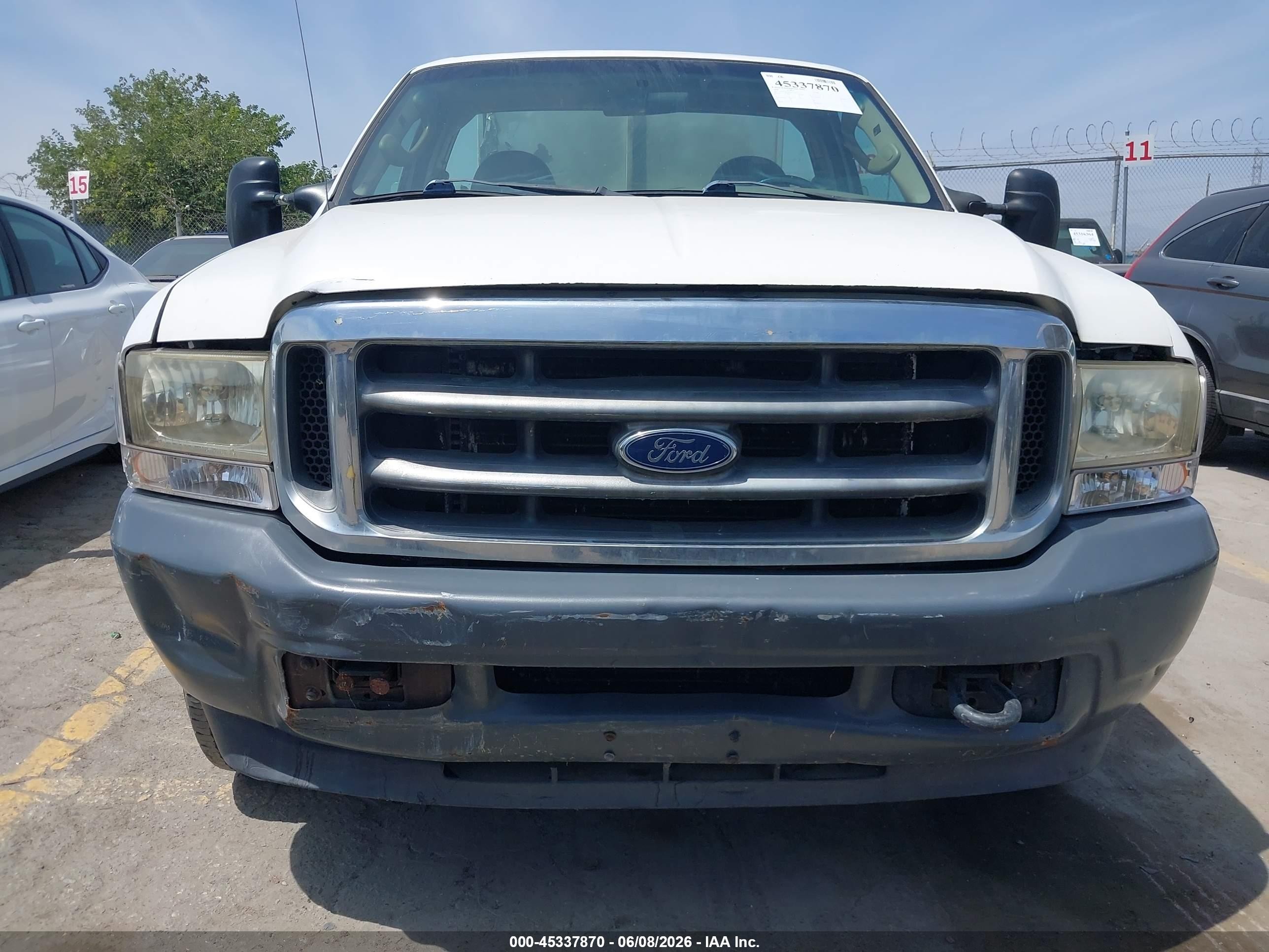 2004 Ford F-250 Xl/xlt White vin: 3FTNF20L84MA05492