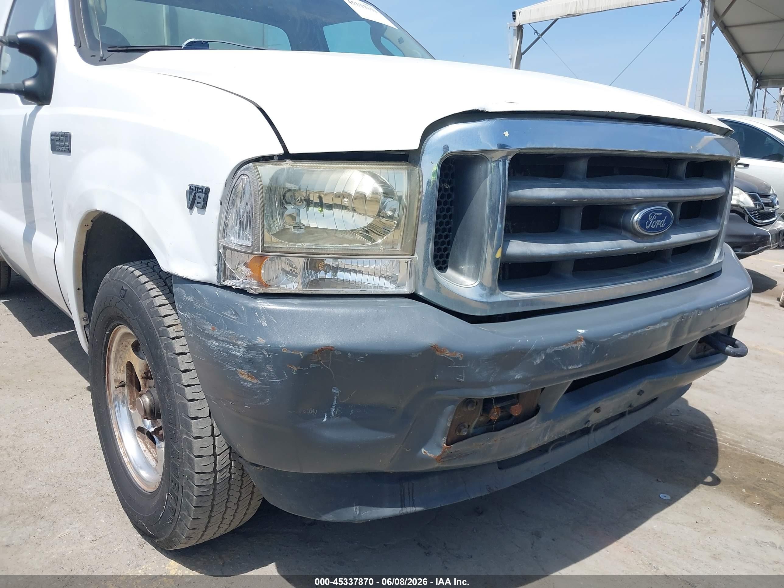 2004 Ford F-250 Xl/xlt White vin: 3FTNF20L84MA05492