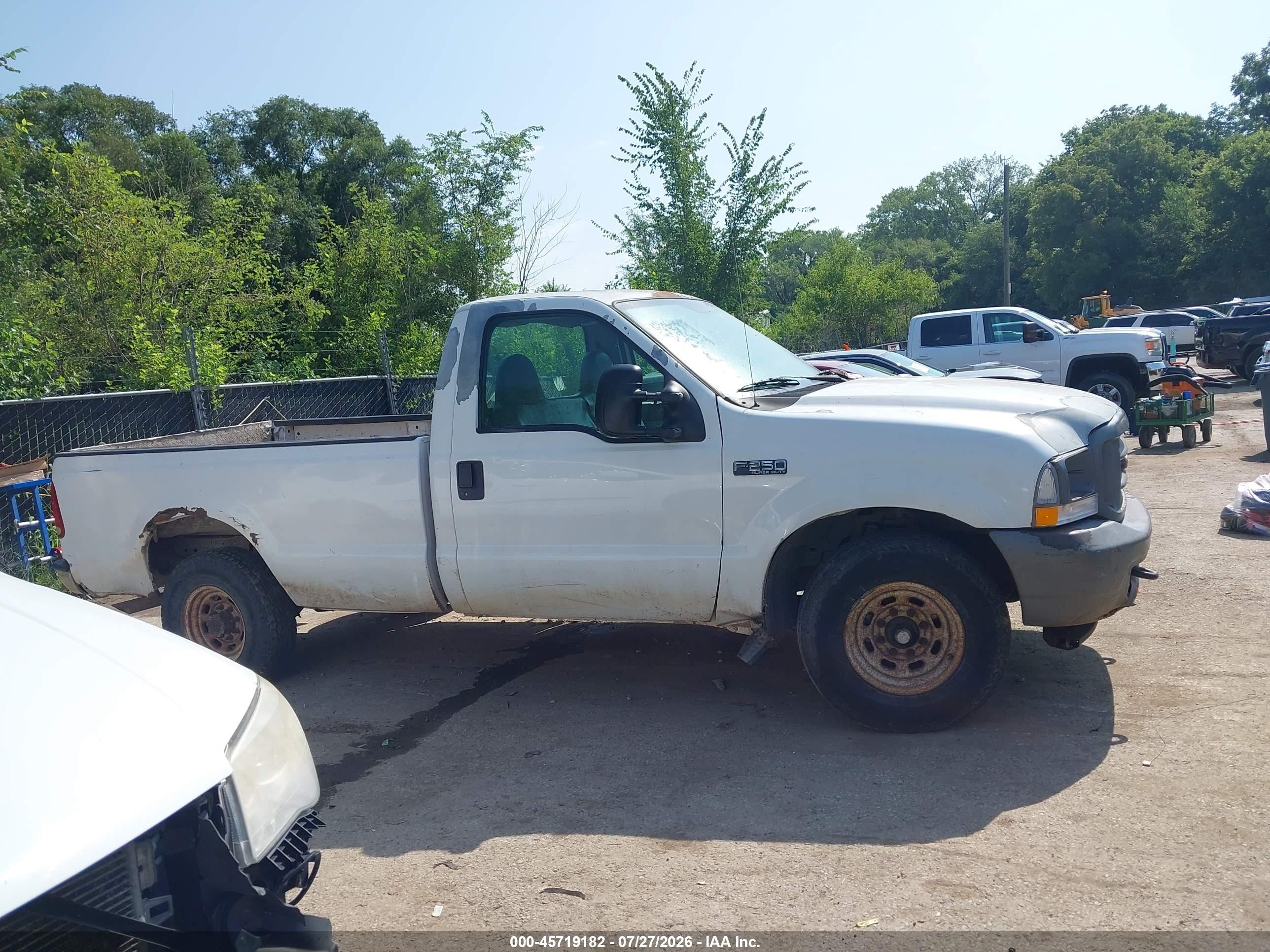 2004 Ford F-250 Xl/xlt White vin: 3FTNF20L84MA06724