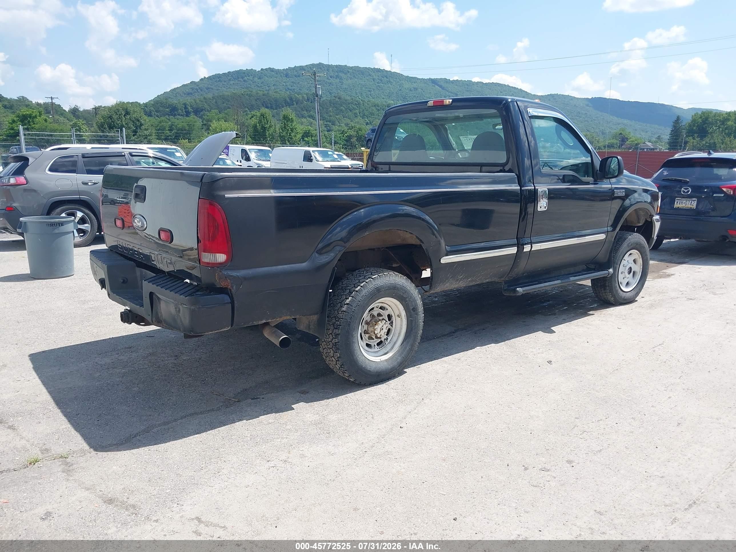 2004 Ford F250 Super Duty Black vin: 3FTNF21L24MA09164